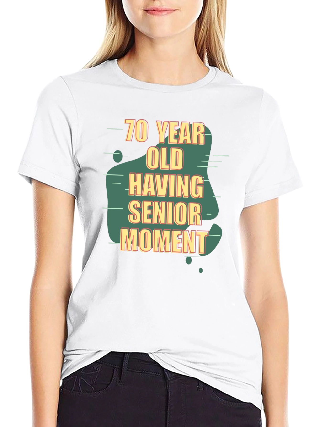 70 Year Old Senior Moment Black T-Shirt