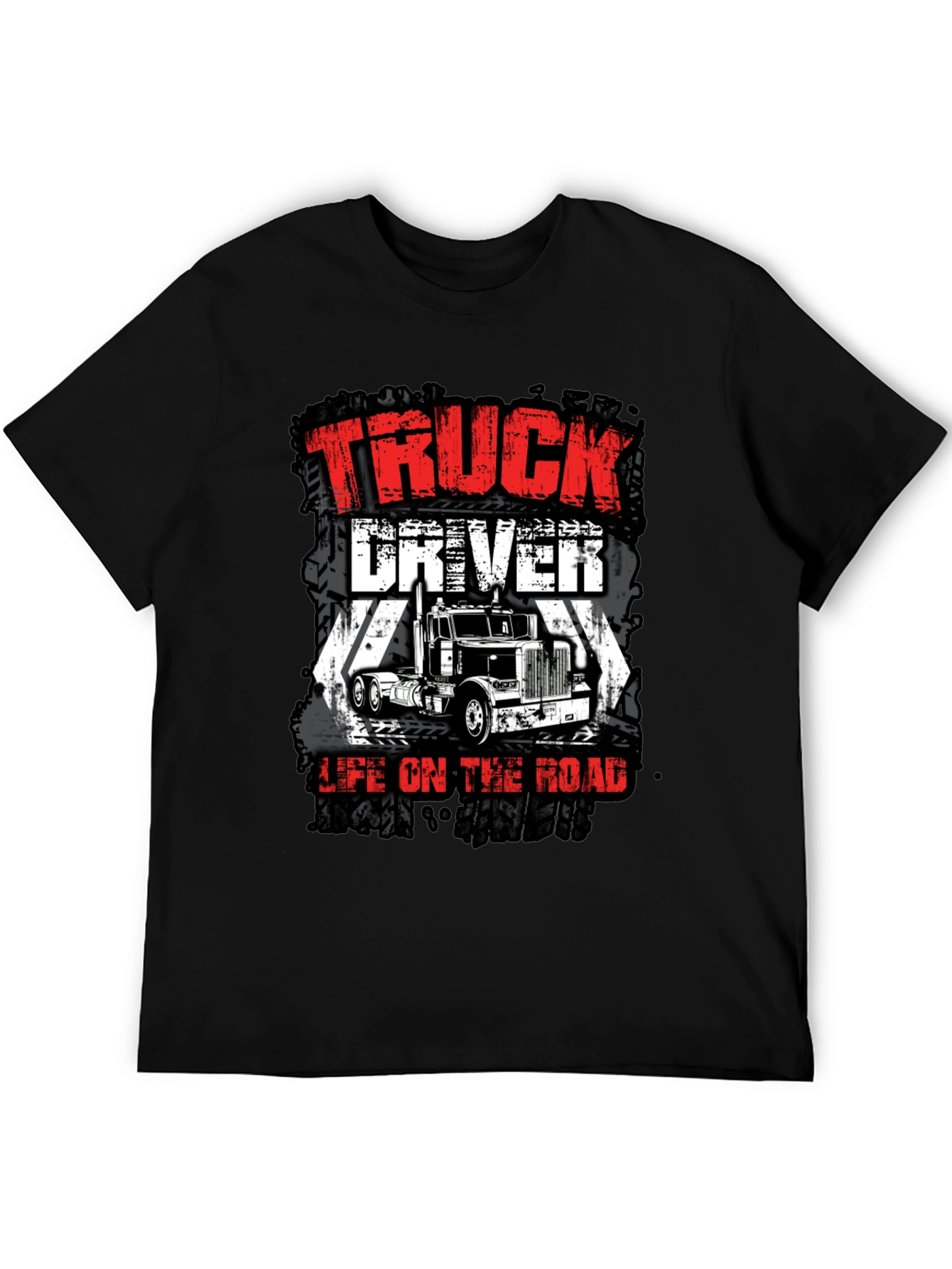 Truck Driver Life on the Road Graphic Tee