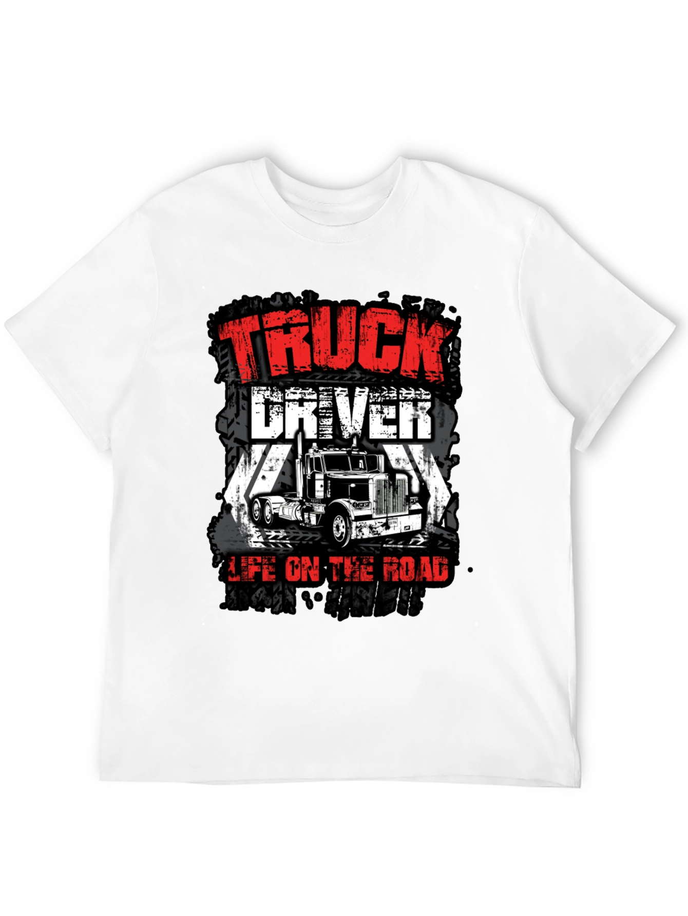 Truck Driver Life on the Road Graphic Tee