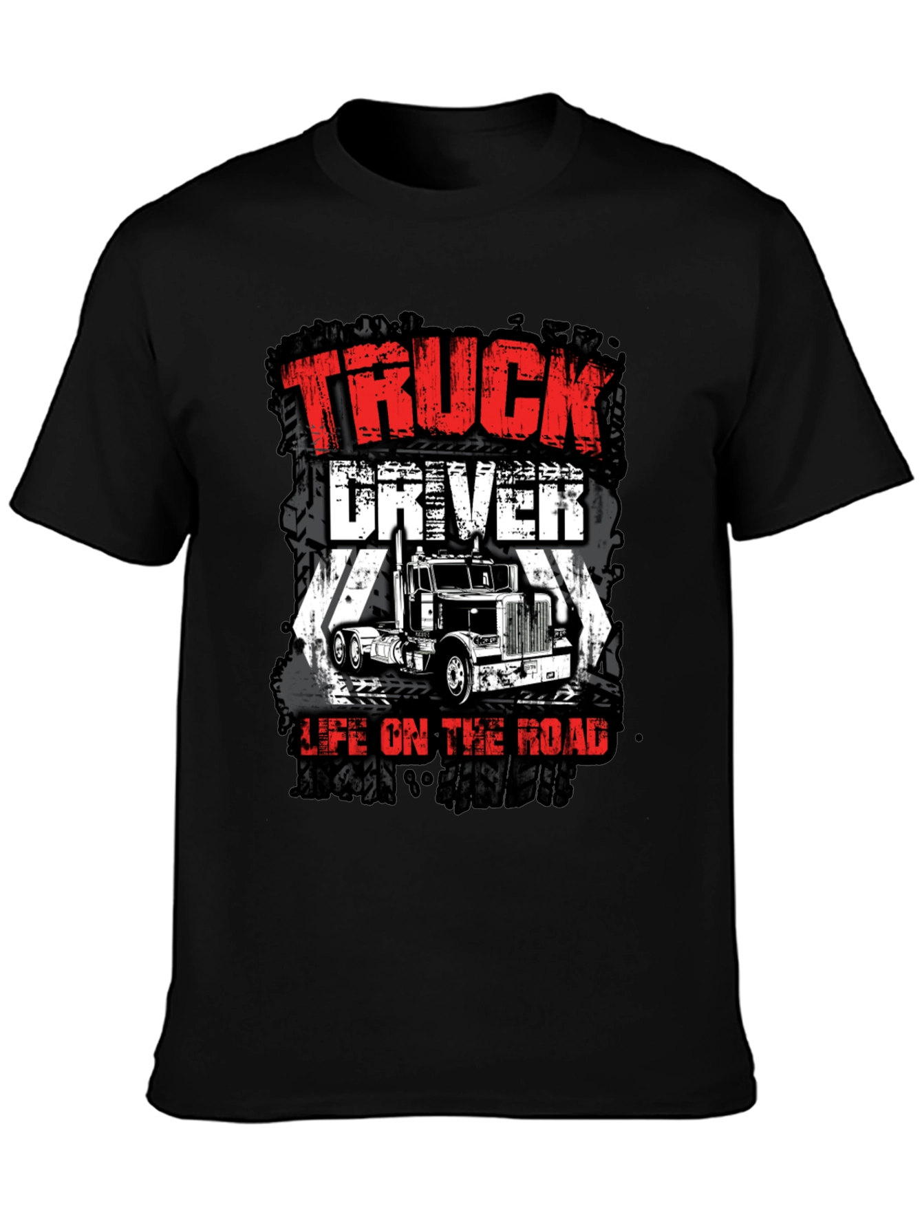 Truck Driver Life on the Road Graphic Tee