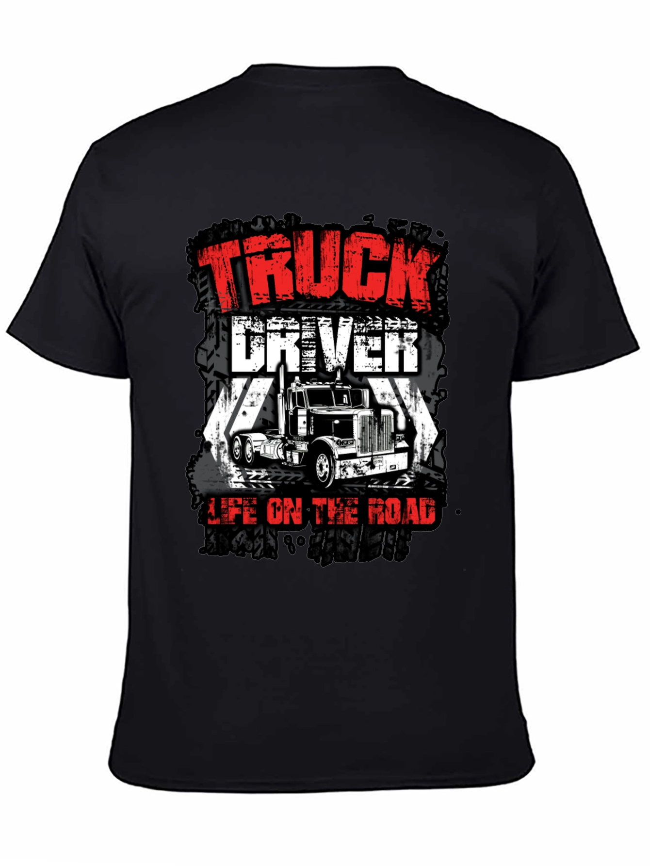 Truck Driver Life on the Road Graphic Tee