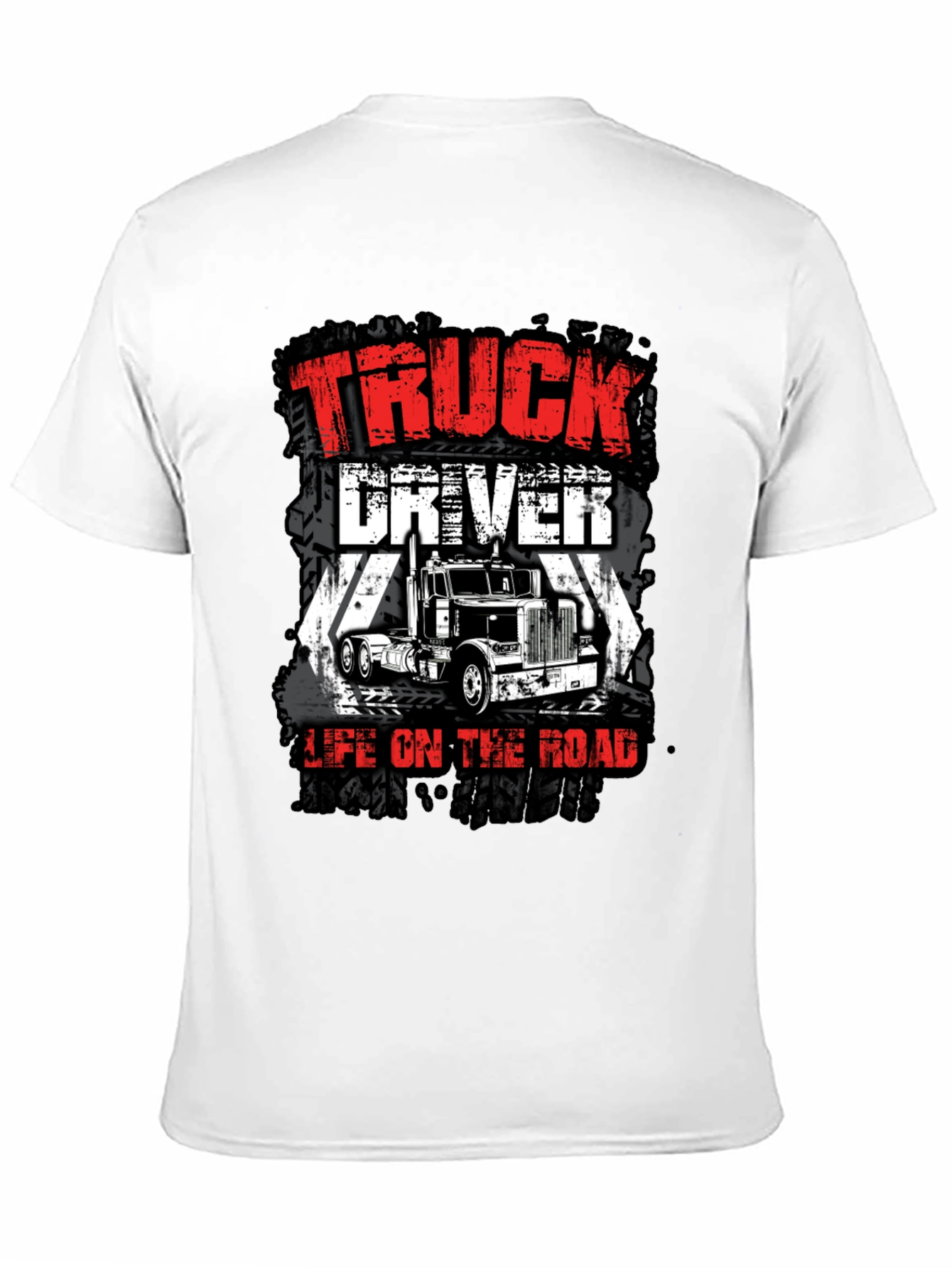 Truck Driver Life on the Road Graphic Tee