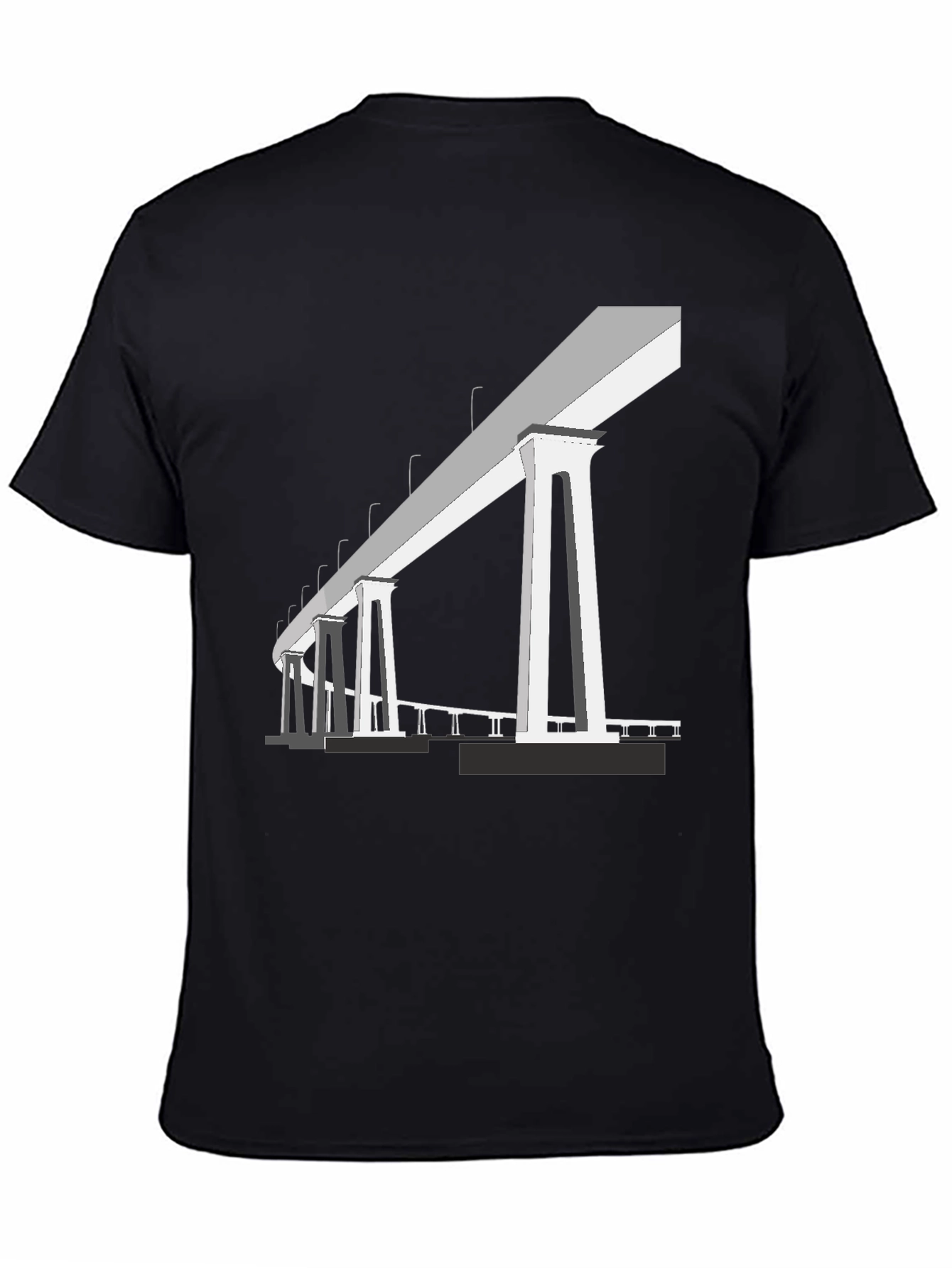 Bridge Graphic T-Shirt - Black Cotton Tee