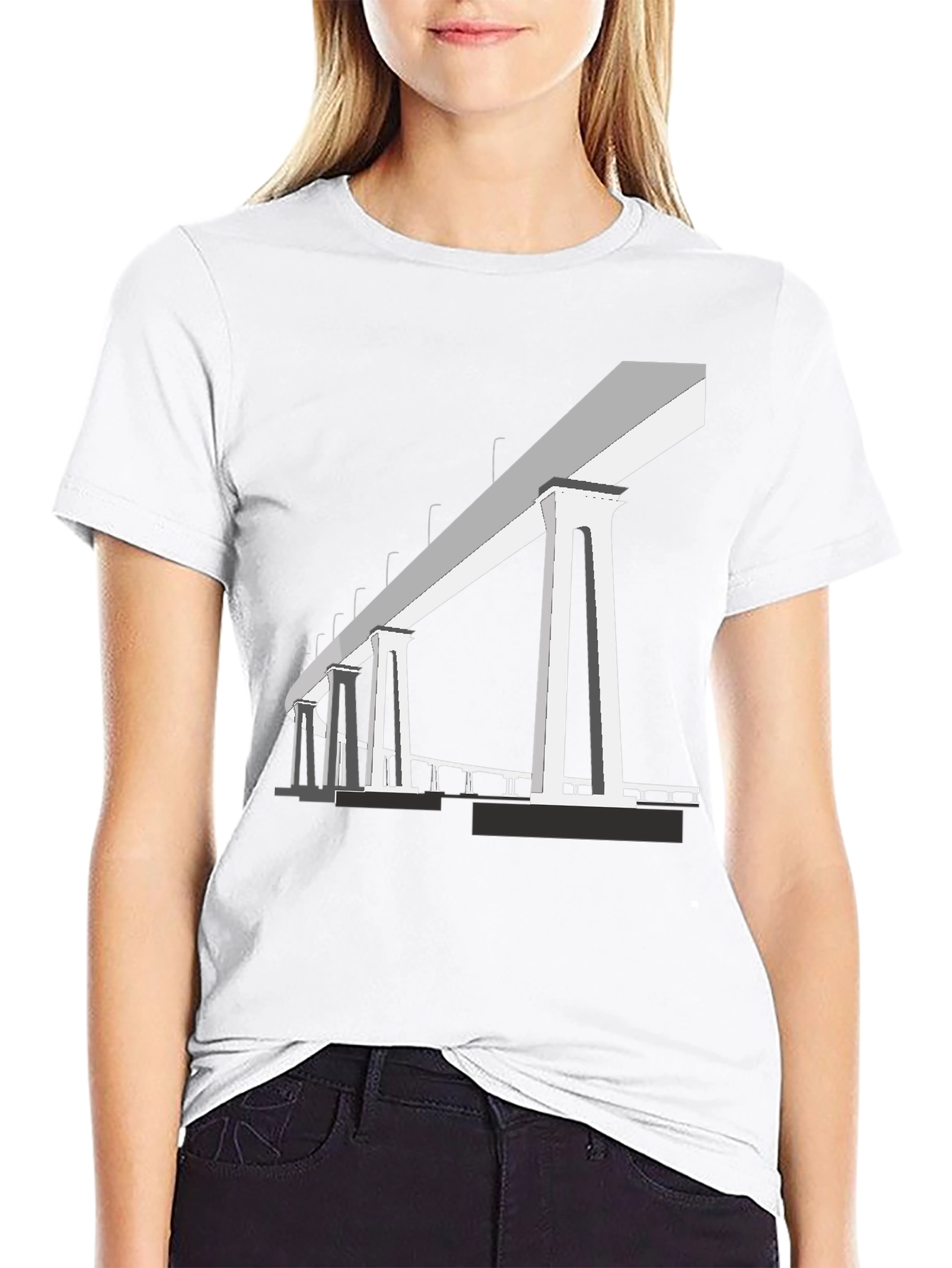 Bridge Graphic T-Shirt - Black Cotton Tee