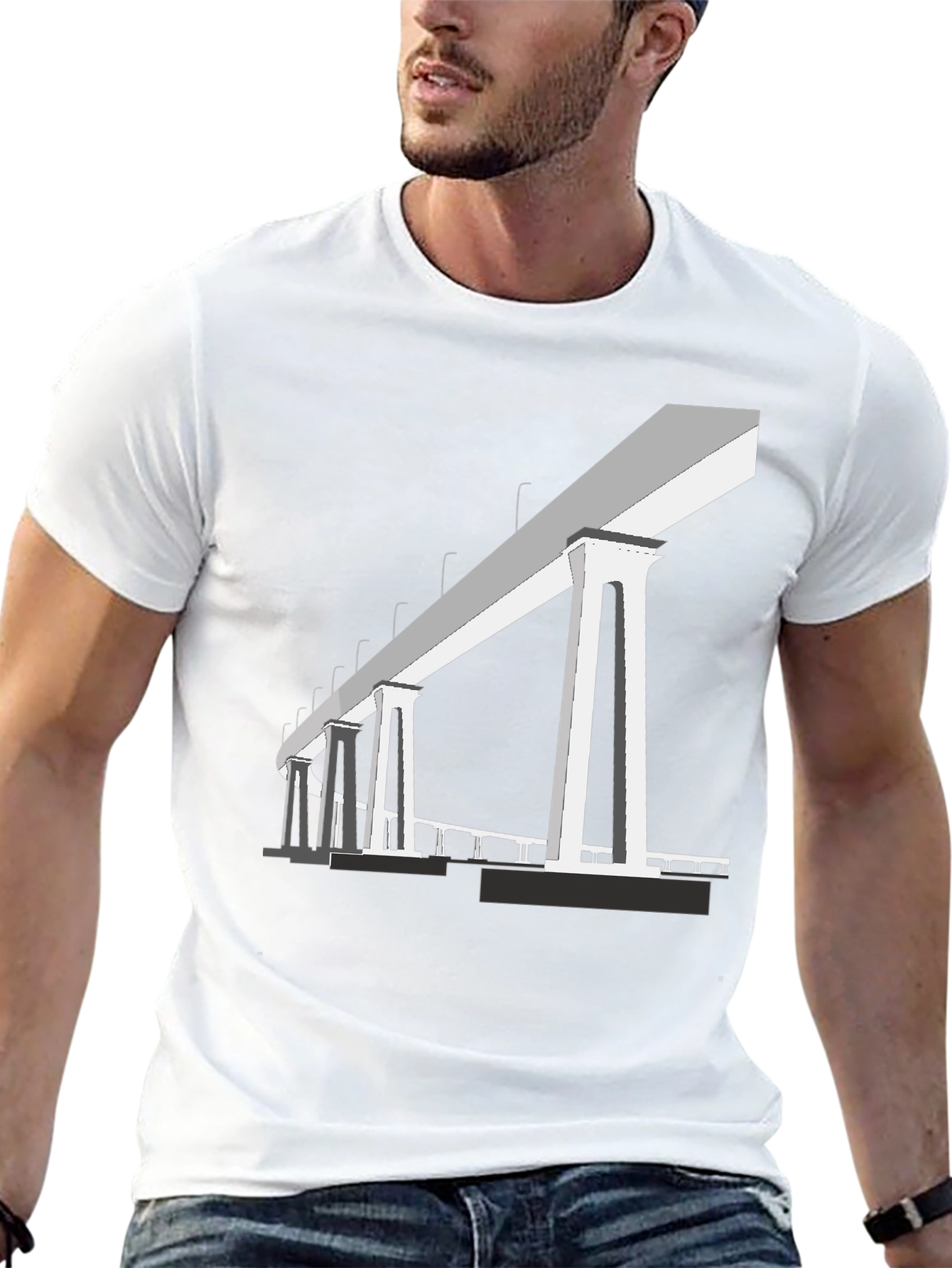 Bridge Graphic T-Shirt - Black Cotton Tee