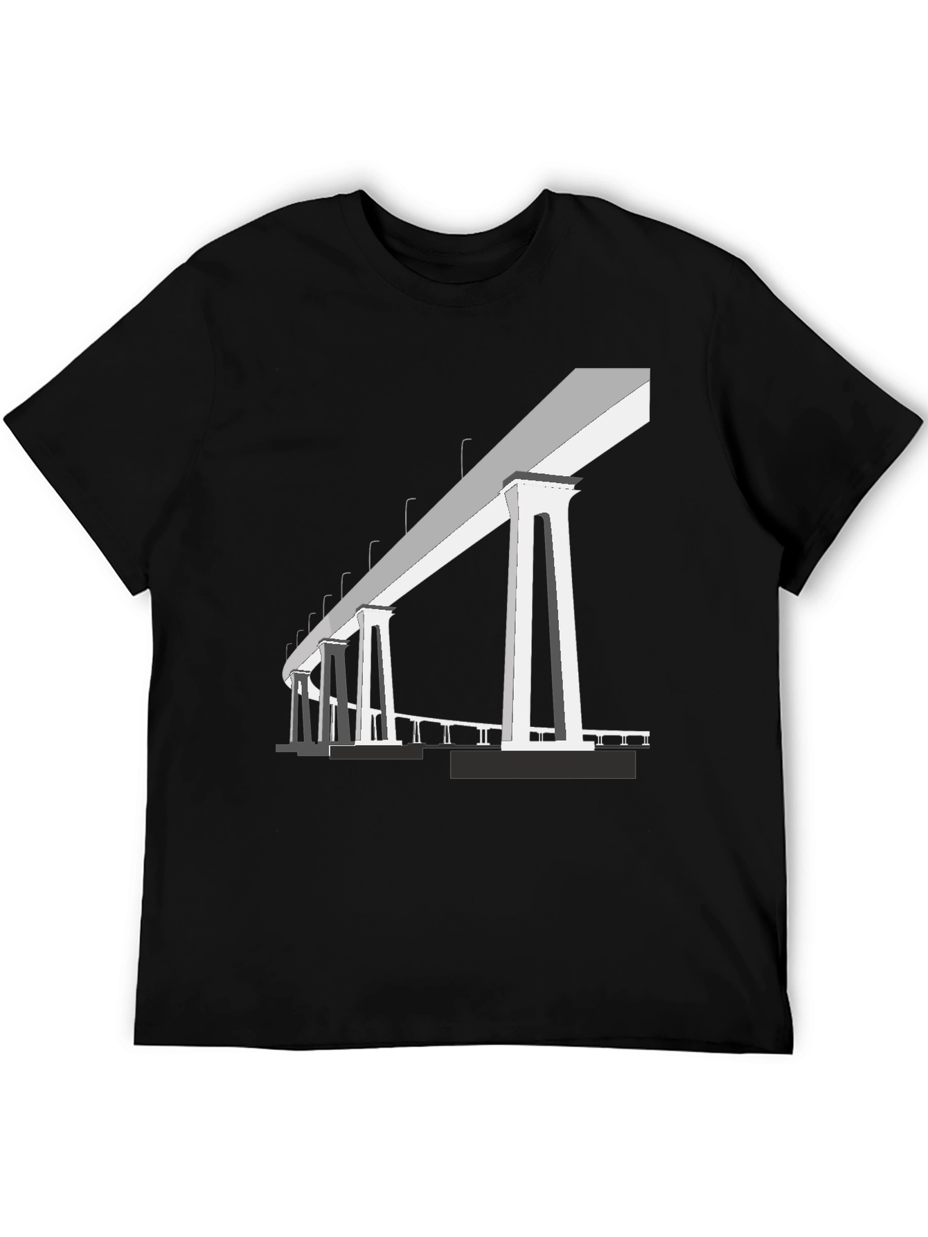 Bridge Graphic T-Shirt - Black Cotton Tee