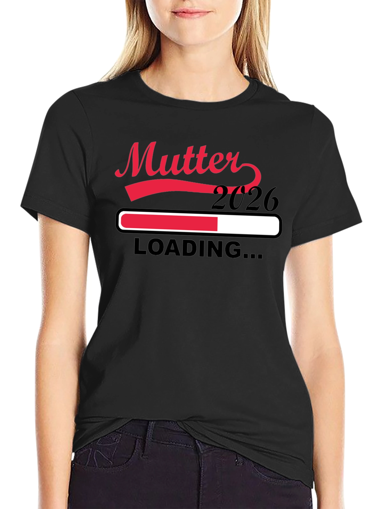 Mutter 2026 Loading Pregnancy Announcement T-Shirt