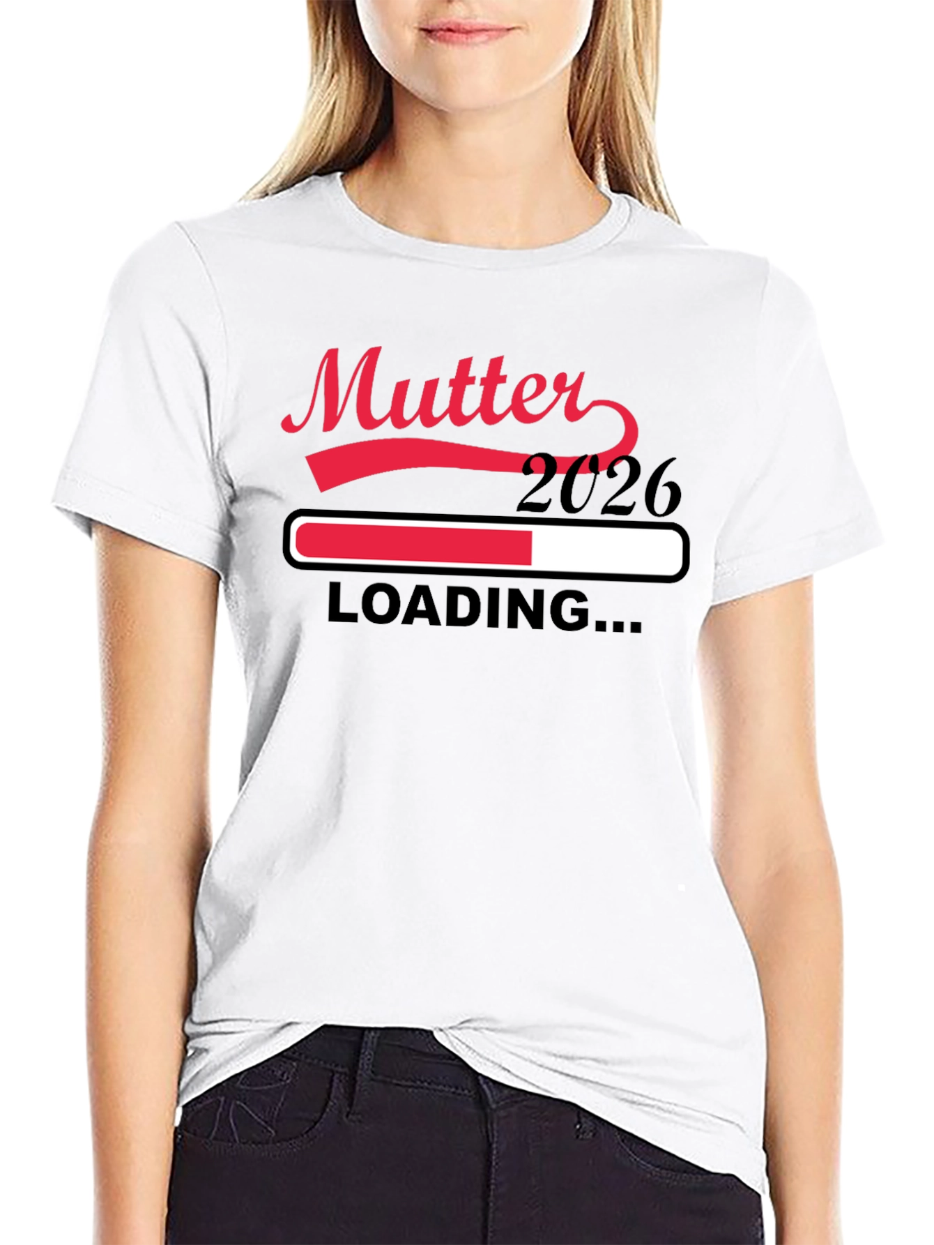 Mutter 2026 Loading Pregnancy Announcement T-Shirt