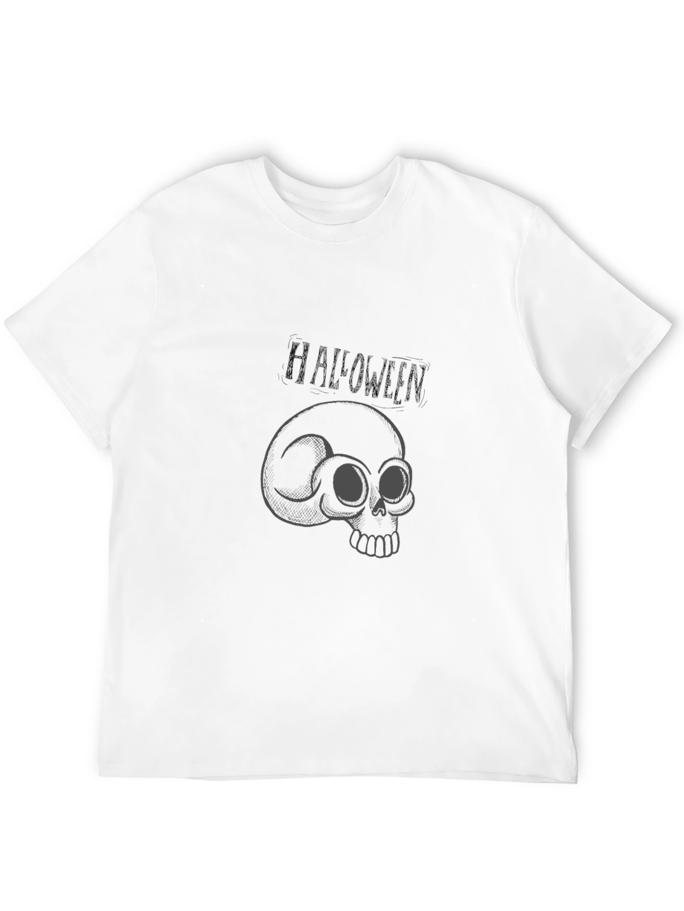 Mens Black Skull Graphic Tee - Casual Style