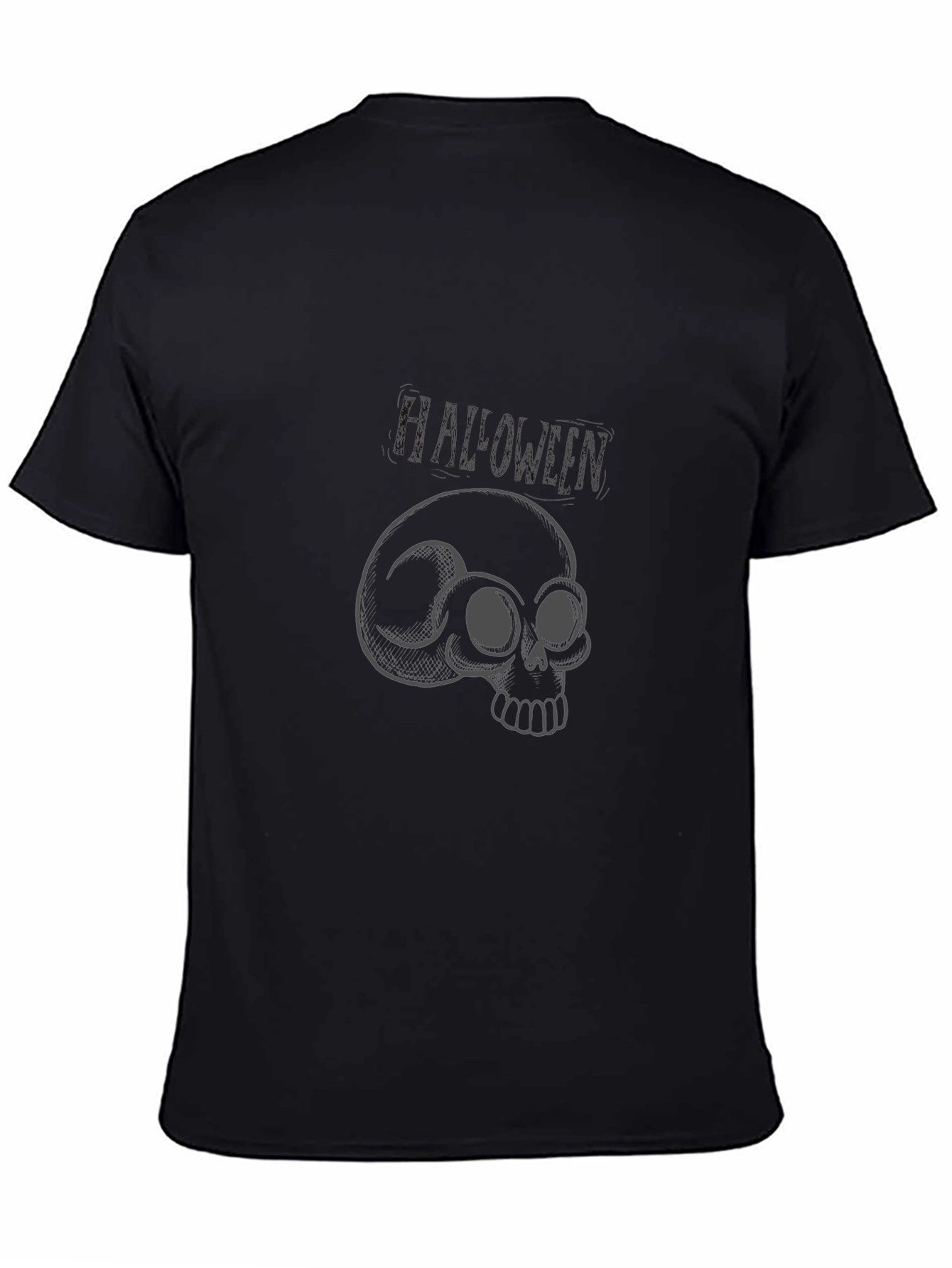 Mens Black Skull Graphic Tee - Casual Style