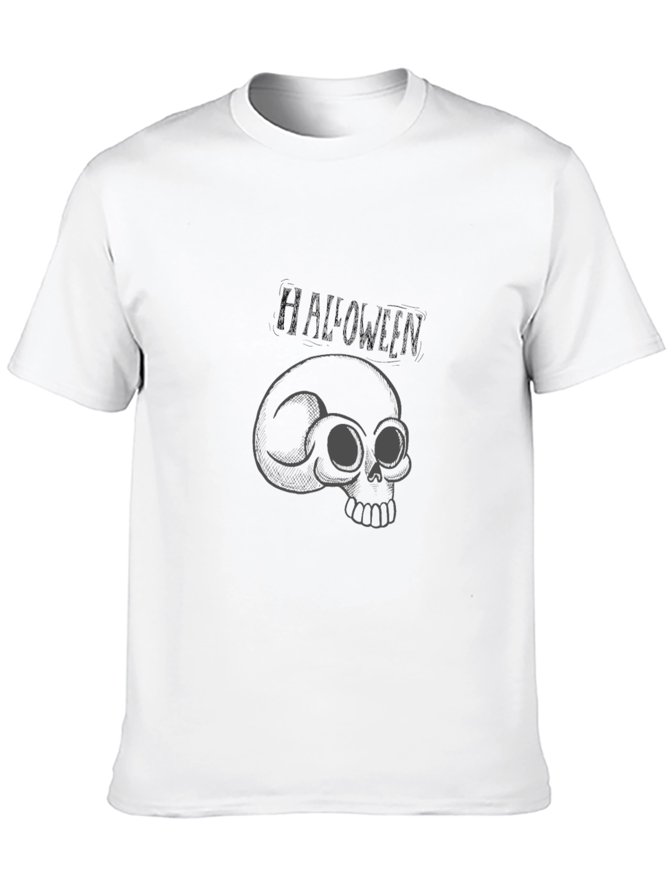 Mens Black Skull Graphic Tee - Casual Style