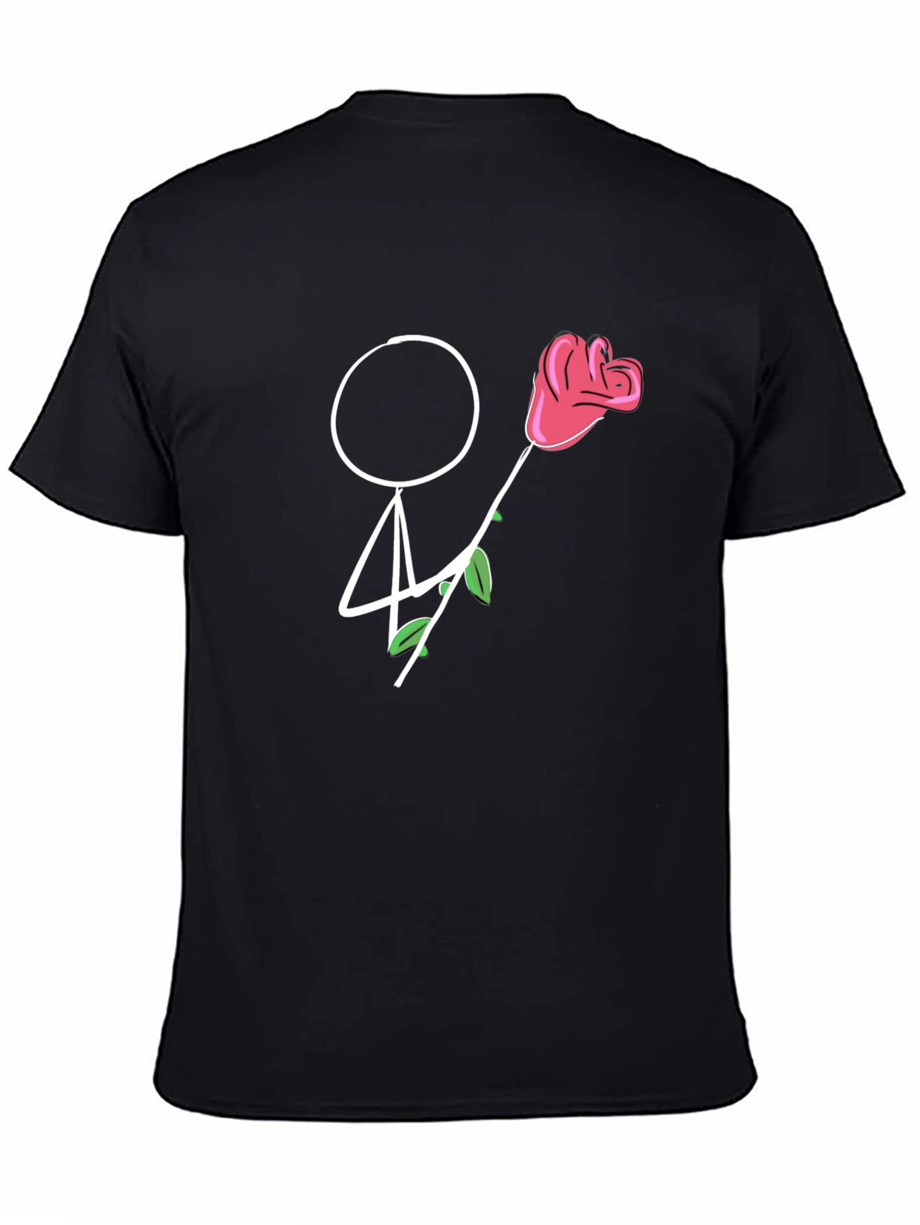 Stick Figure Rose T-Shirt - Romantic Gift
