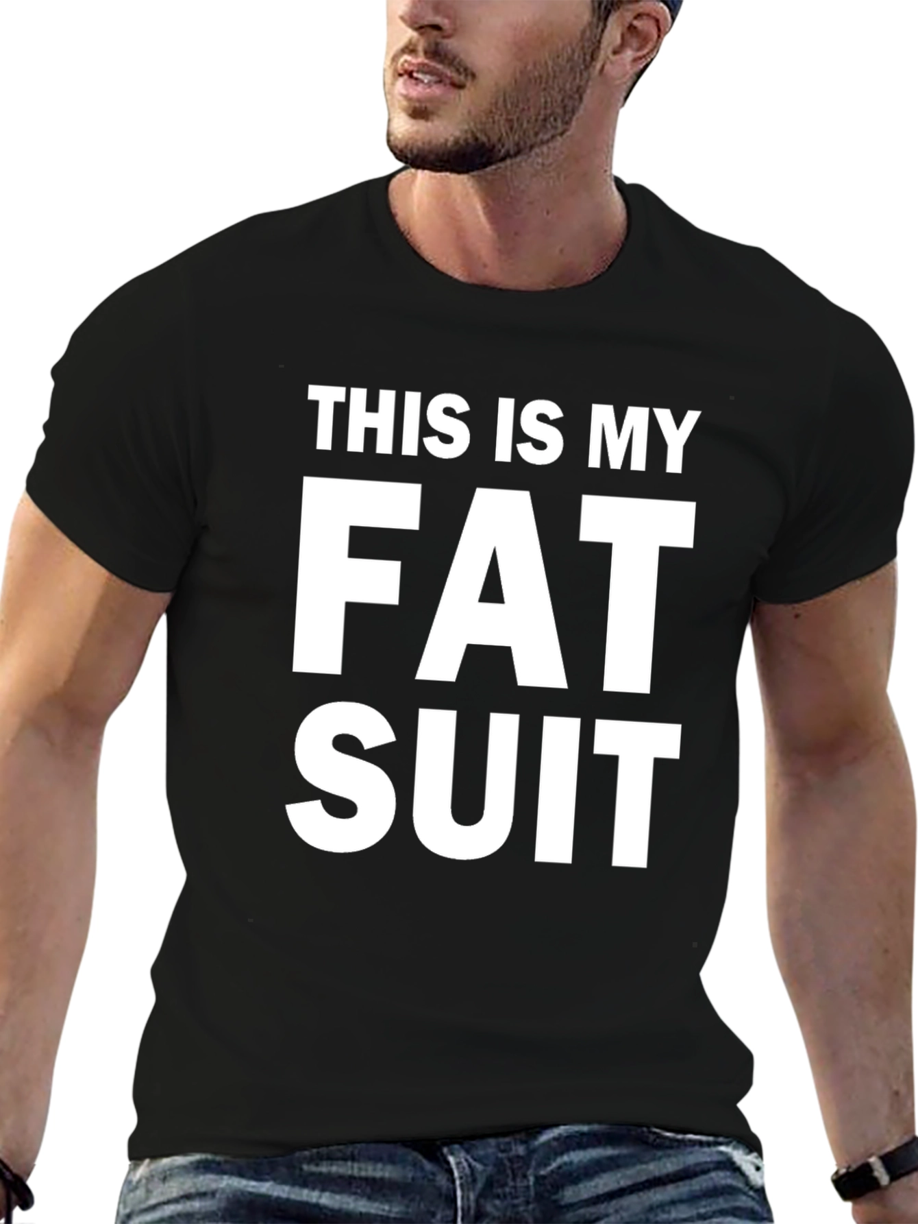 Funny This Is My Fat Suit Black T-Shirt