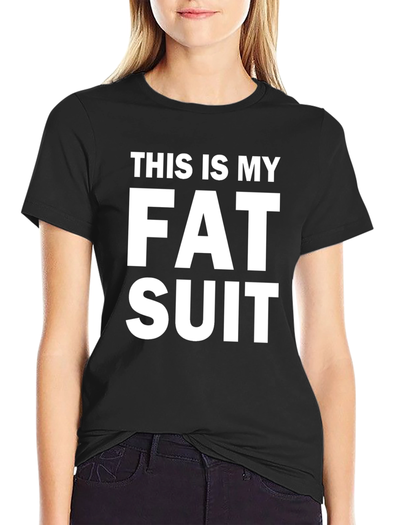 Funny This Is My Fat Suit Black T-Shirt