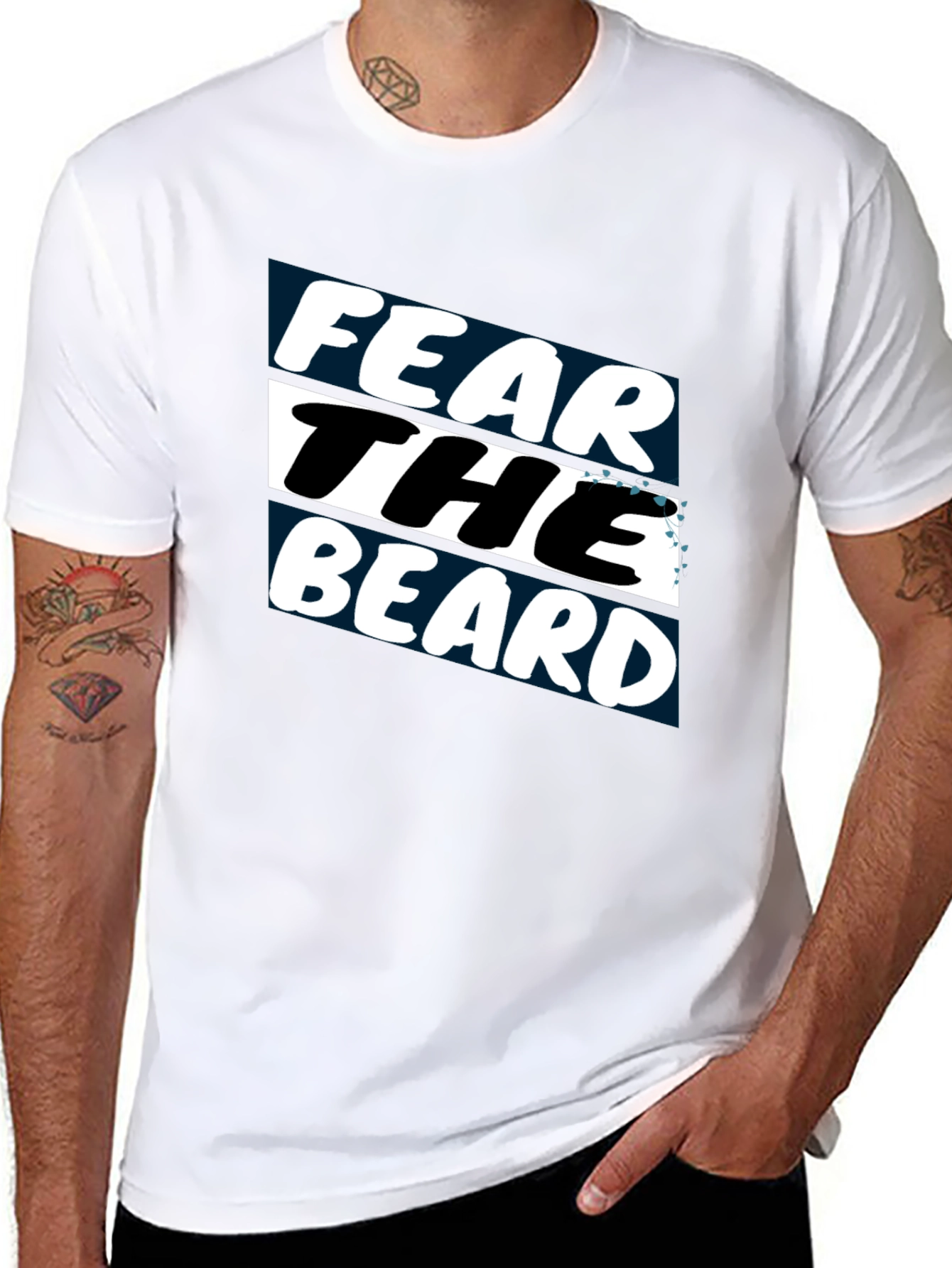 Fear the Beard Graphic T-Shirt - Black