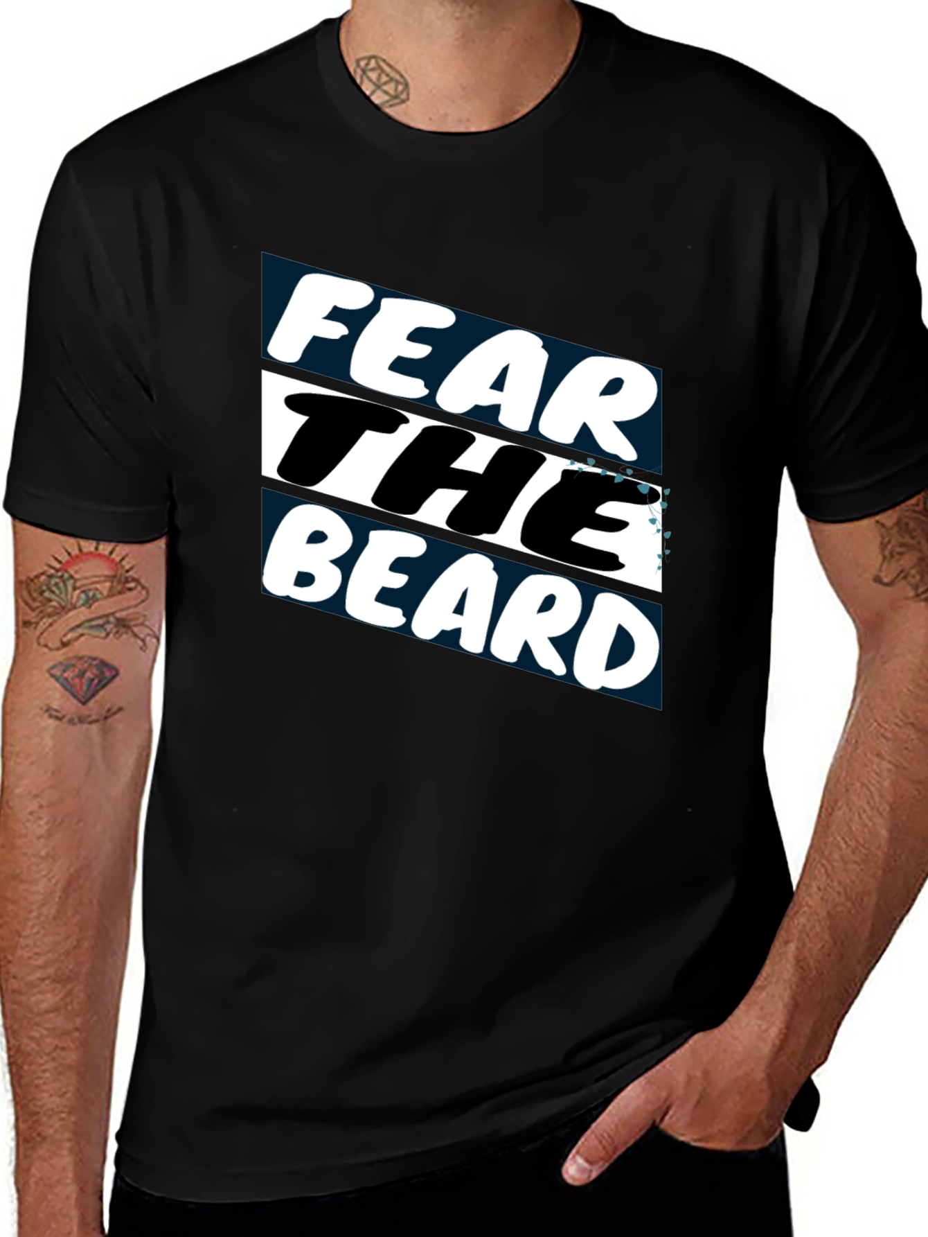 Fear the Beard Graphic T-Shirt - Black