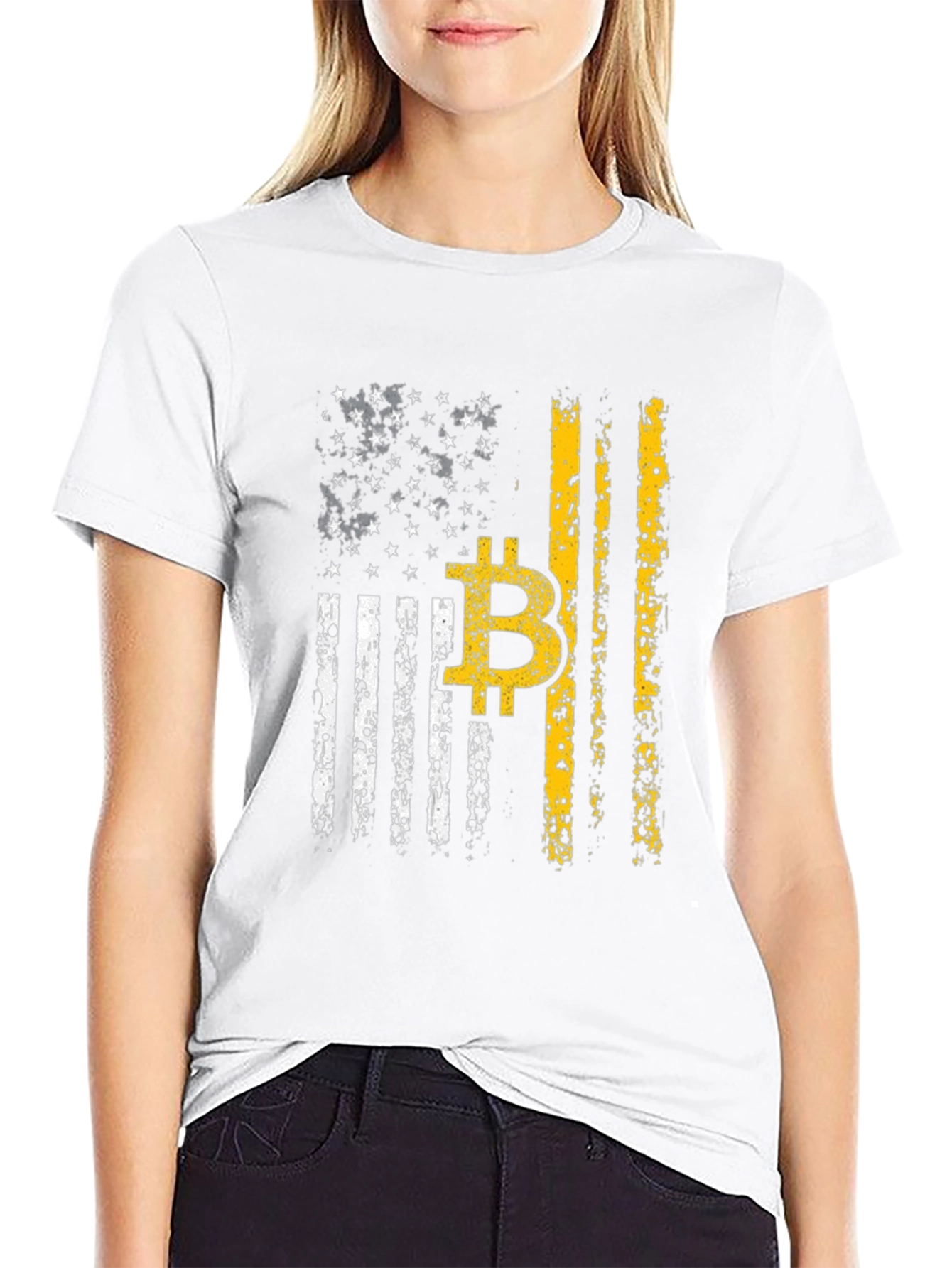 Bitcoin American Flag Graphic Tee - Crypto T-Shirt