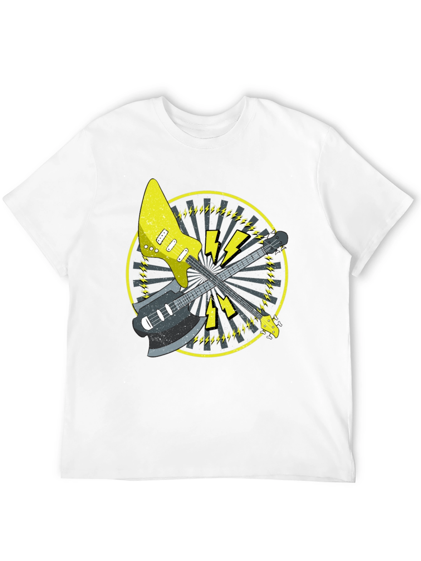 Electric Guitar Graphic Tee - Rock Music Style