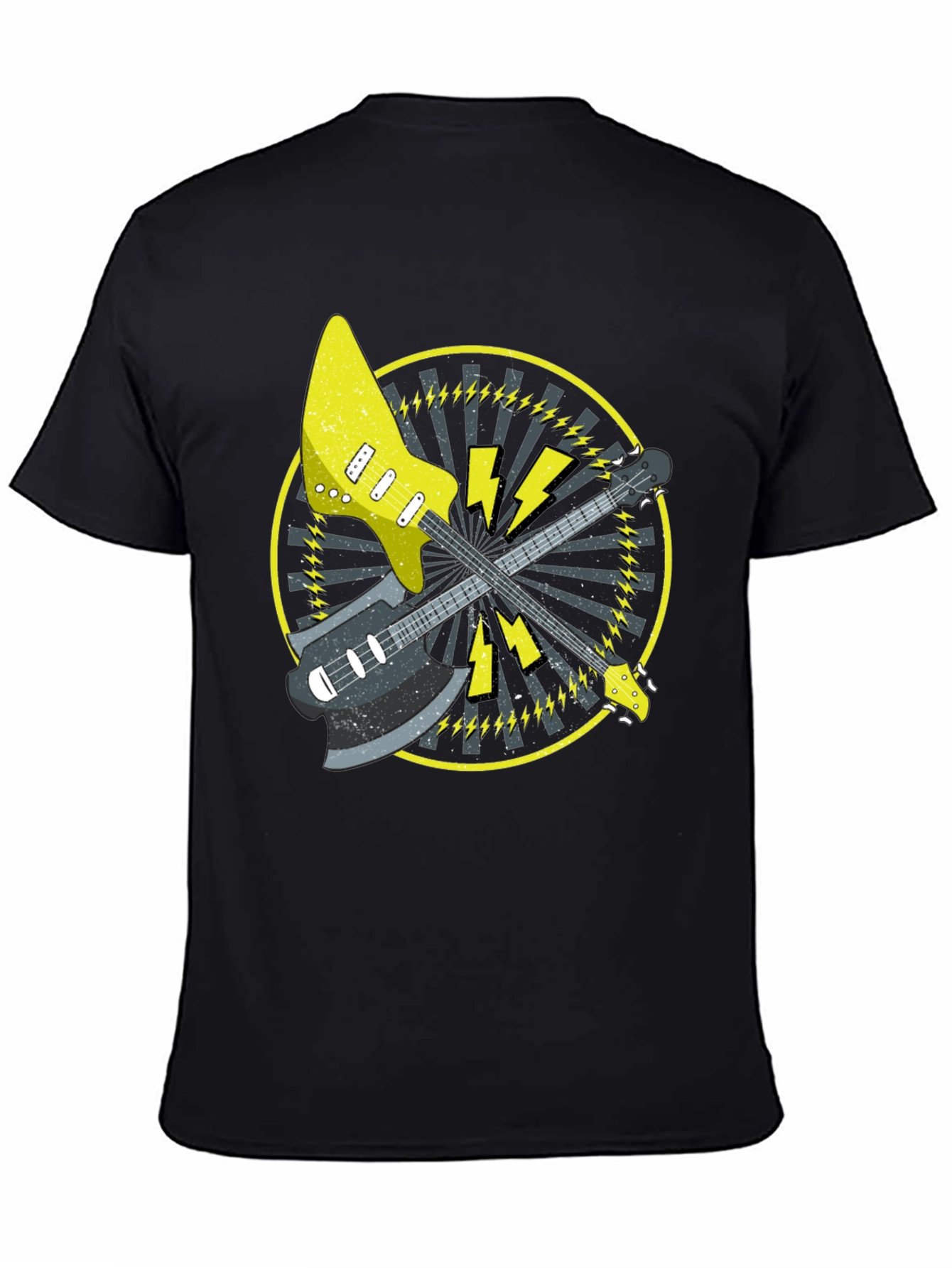 Electric Guitar Graphic Tee - Rock Music Style