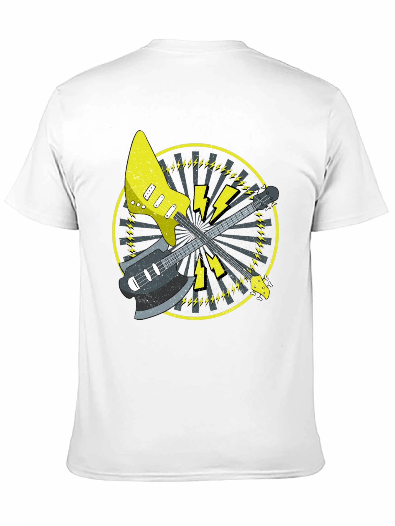Electric Guitar Graphic Tee - Rock Music Style