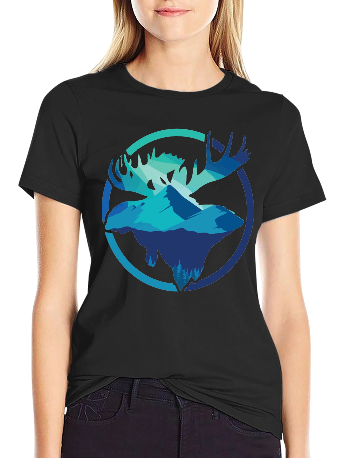 Moose Mountain Graphic T-Shirt - Black
