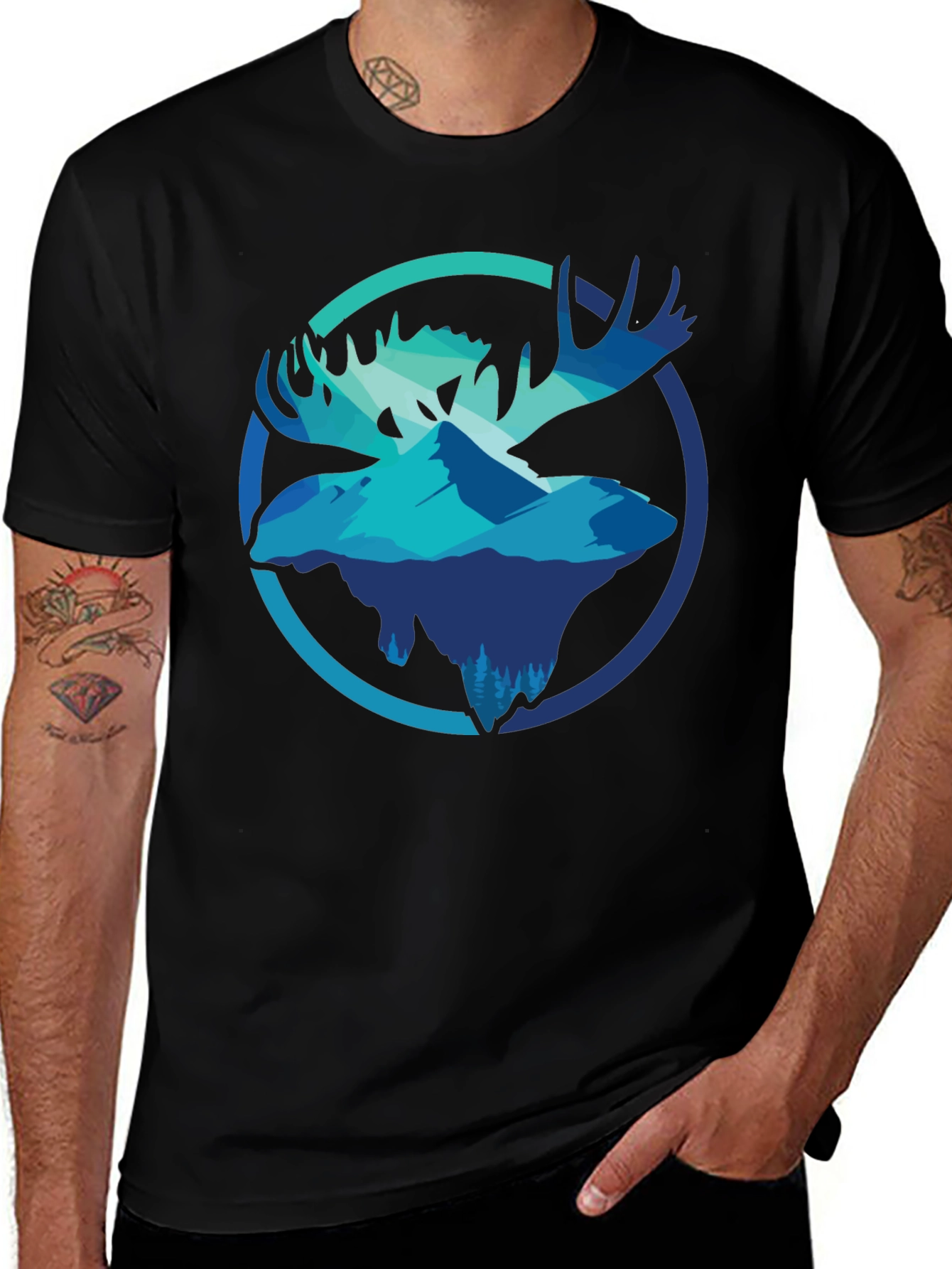 Moose Mountain Graphic T-Shirt - Black
