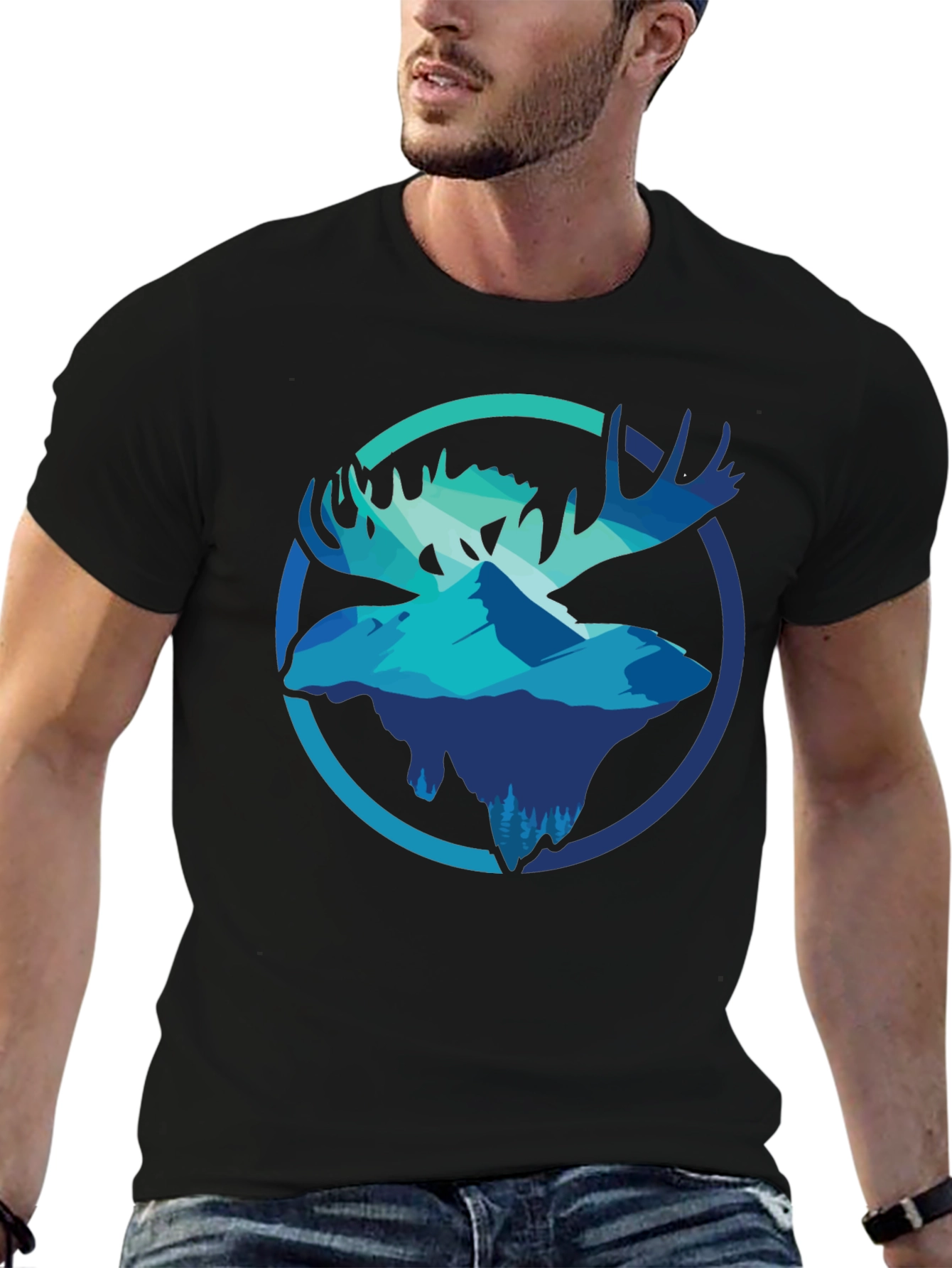 Moose Mountain Graphic T-Shirt - Black