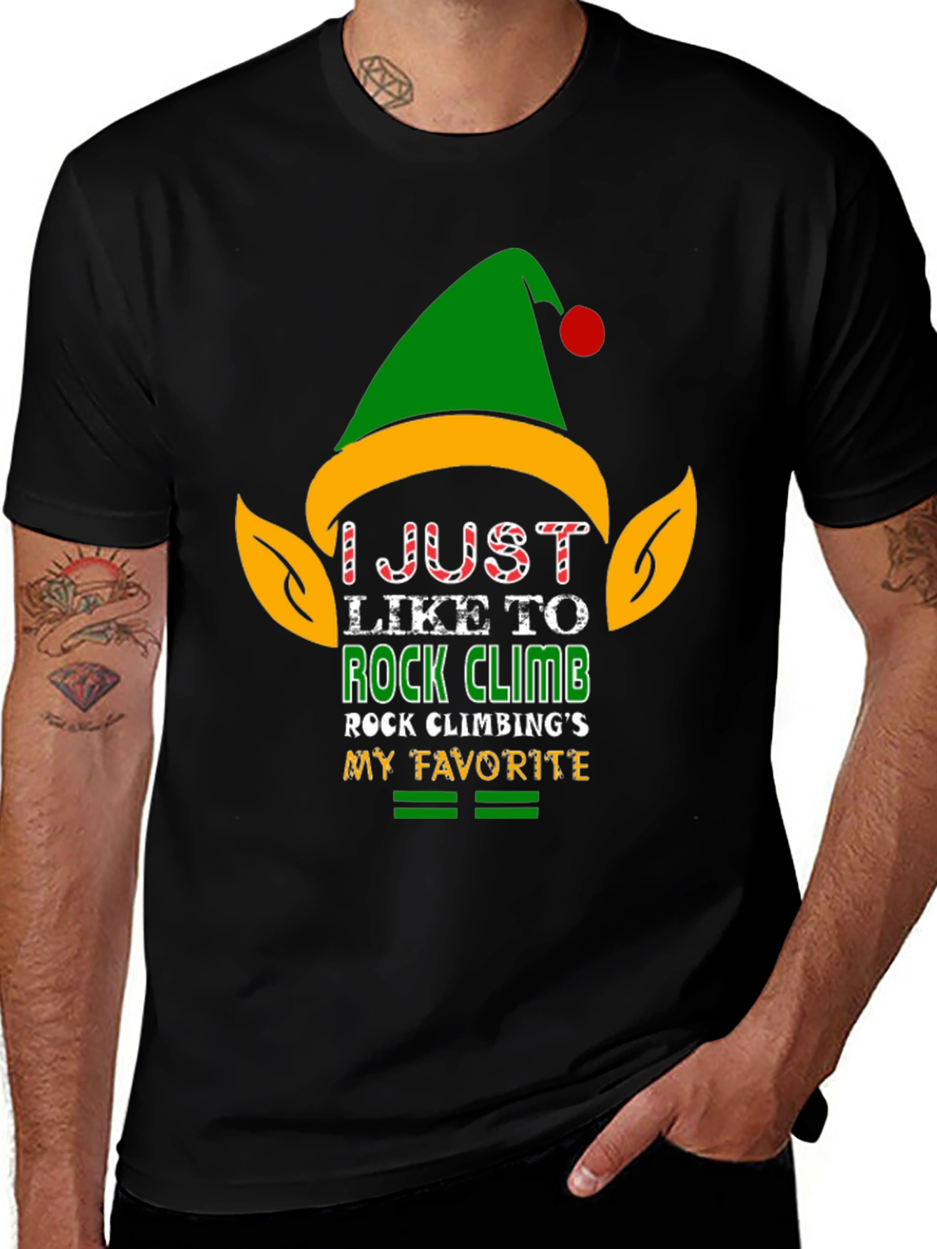 Rock Climbing Elf T-Shirt