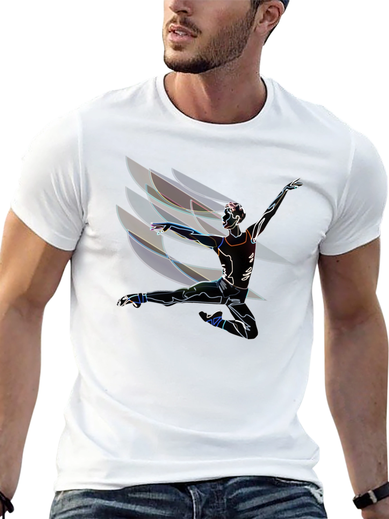 Abstract Dancer Graphic T-Shirt