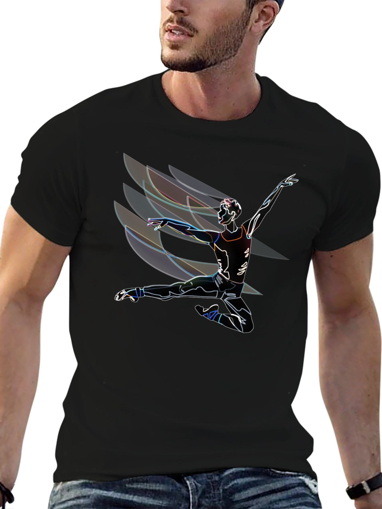 Abstract Dancer Graphic T-Shirt