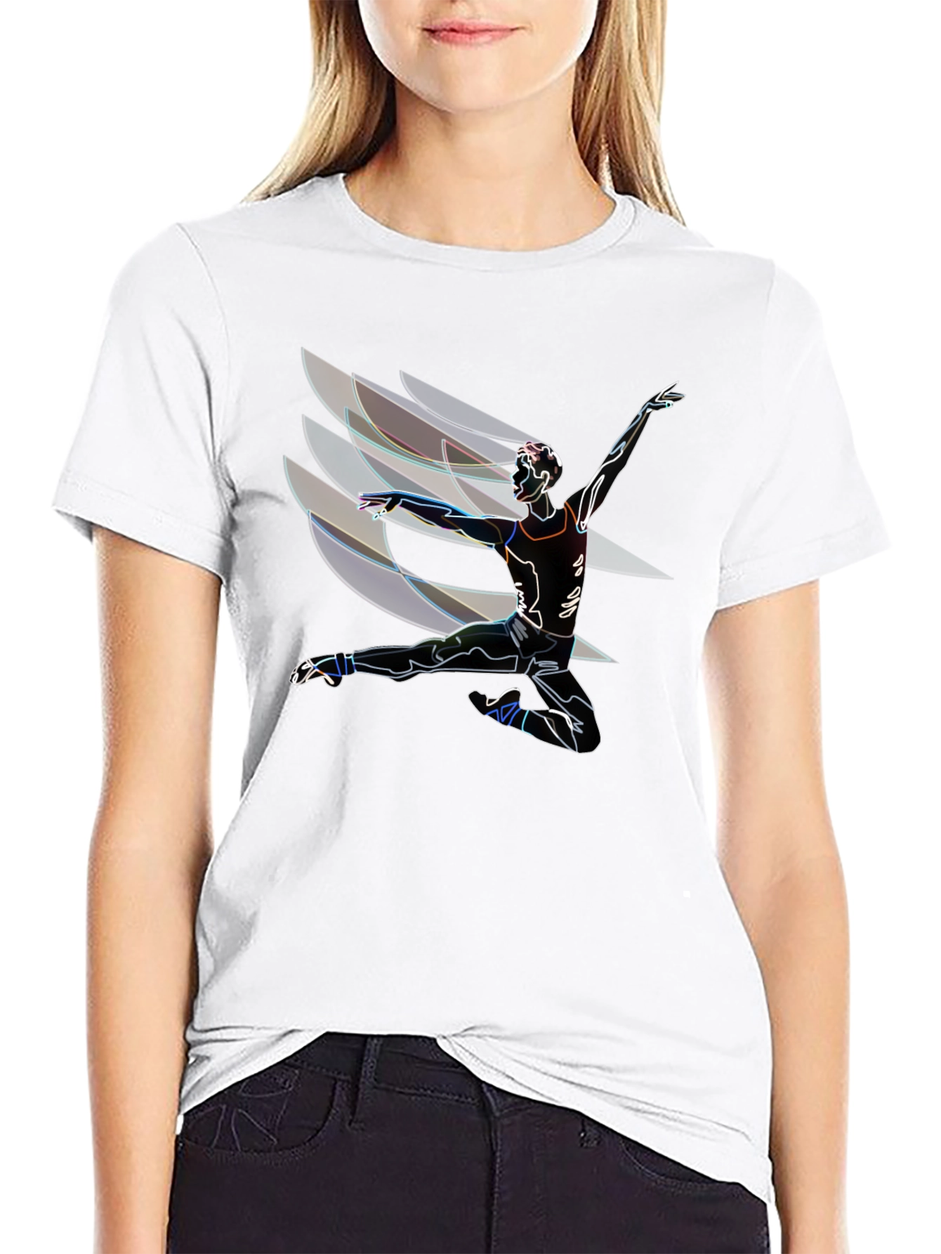 Abstract Dancer Graphic T-Shirt