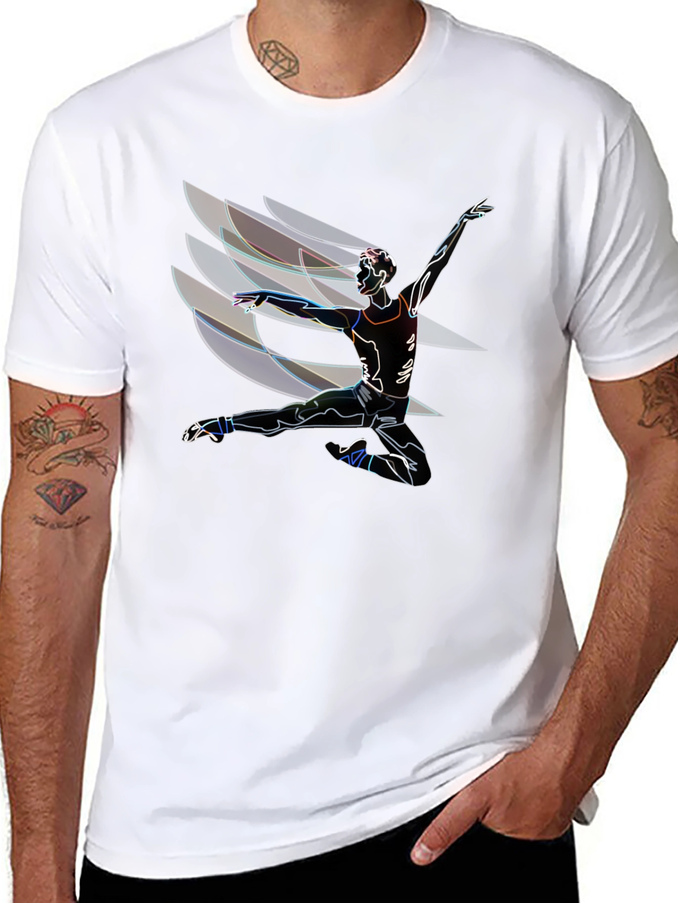 Abstract Dancer Graphic T-Shirt