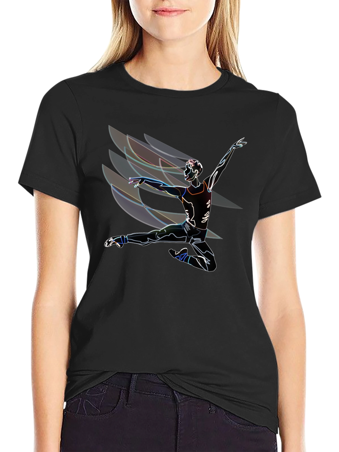 Abstract Dancer Graphic T-Shirt