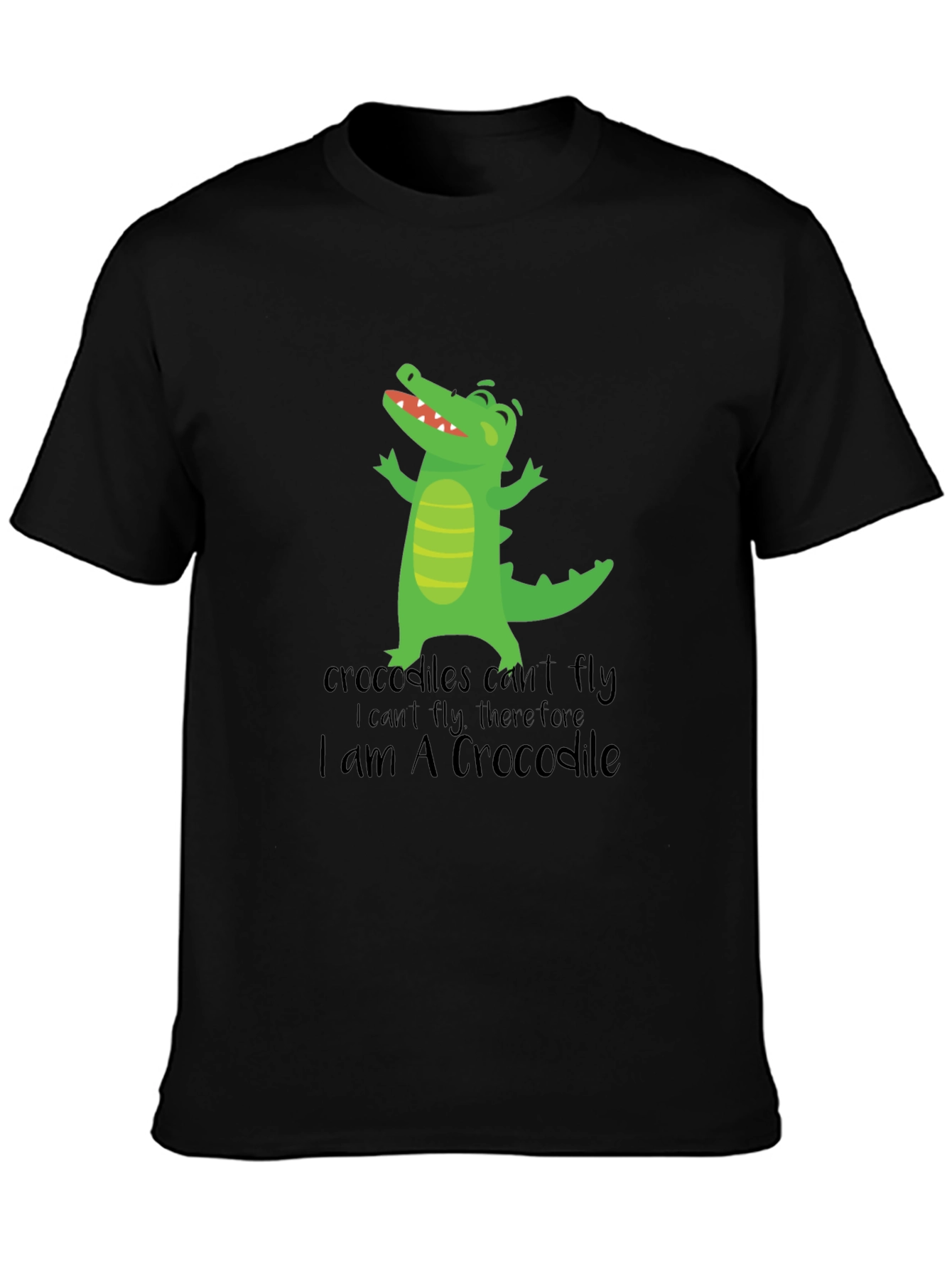 Funny Crocodile Graphic T-Shirt - I am A Crocodile