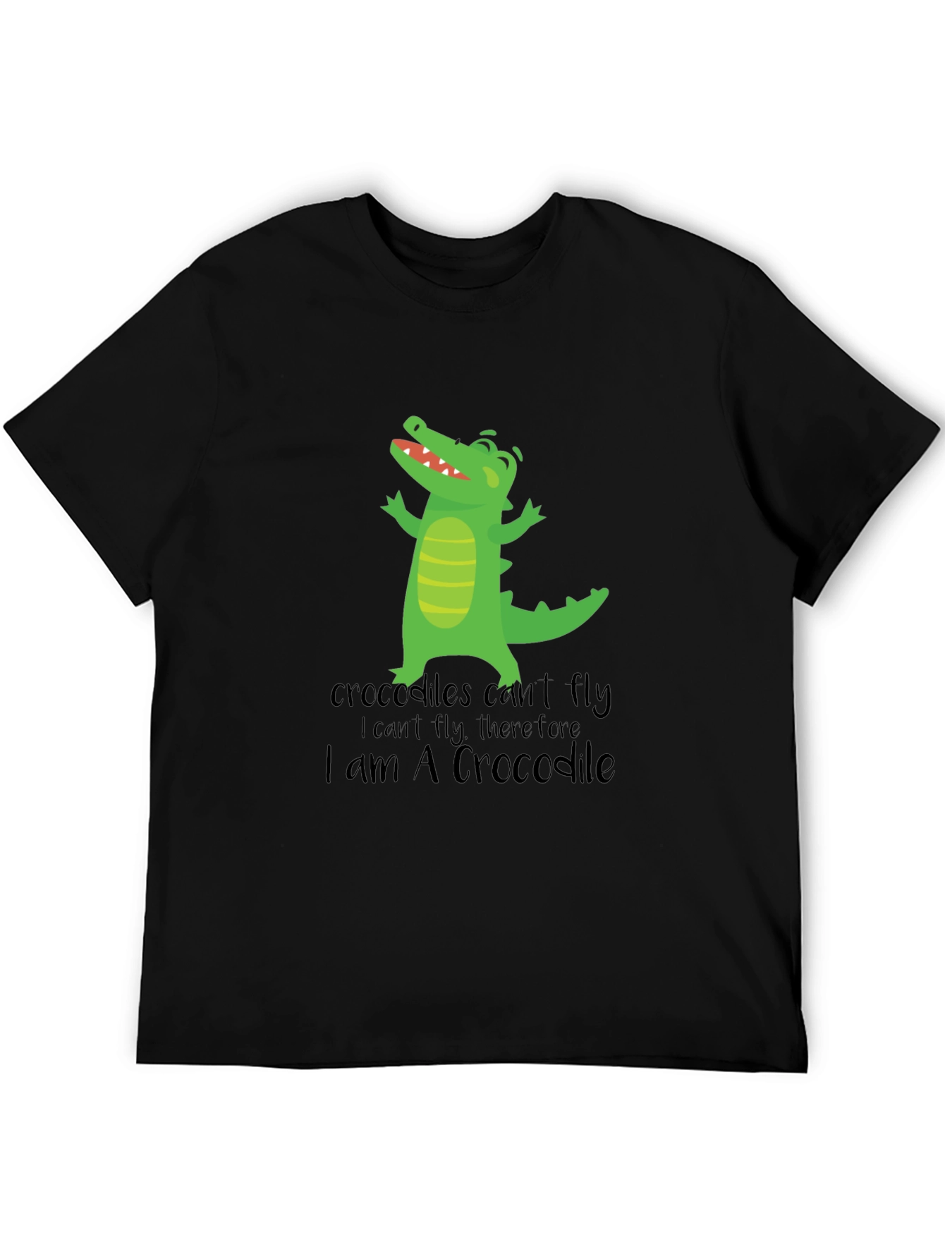 Funny Crocodile Graphic T-Shirt - I am A Crocodile