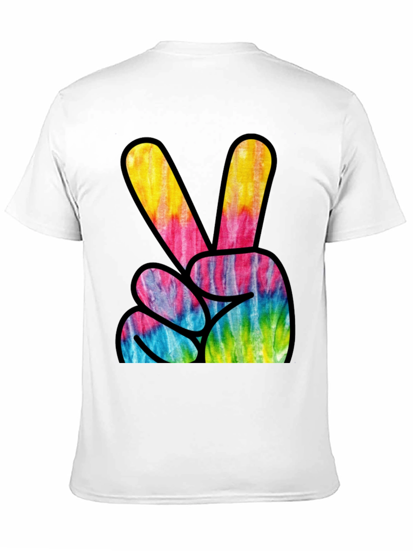 Peace Sign Tie-Dye Graphic T-Shirt
