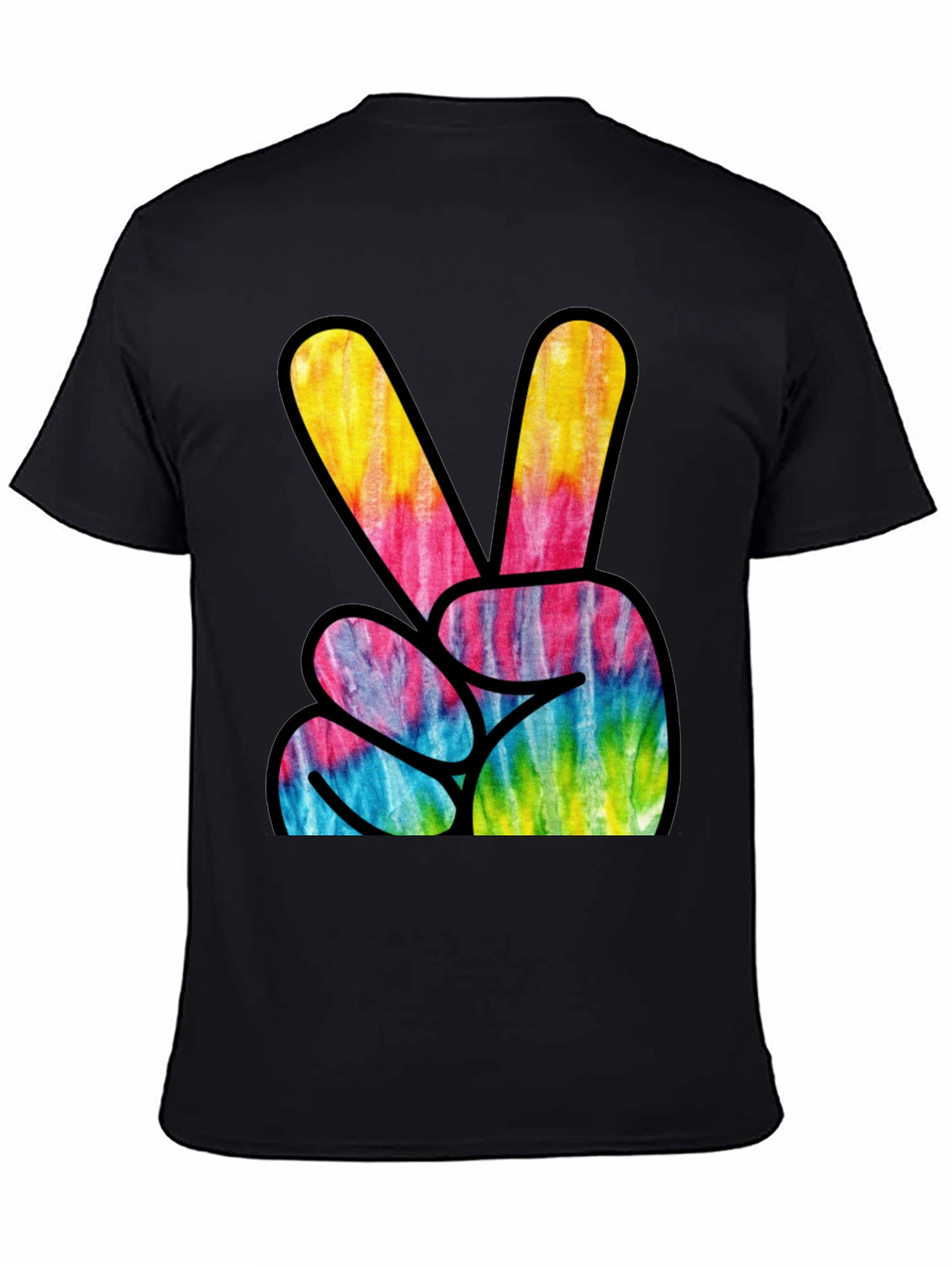 Peace Sign Tie-Dye Graphic T-Shirt