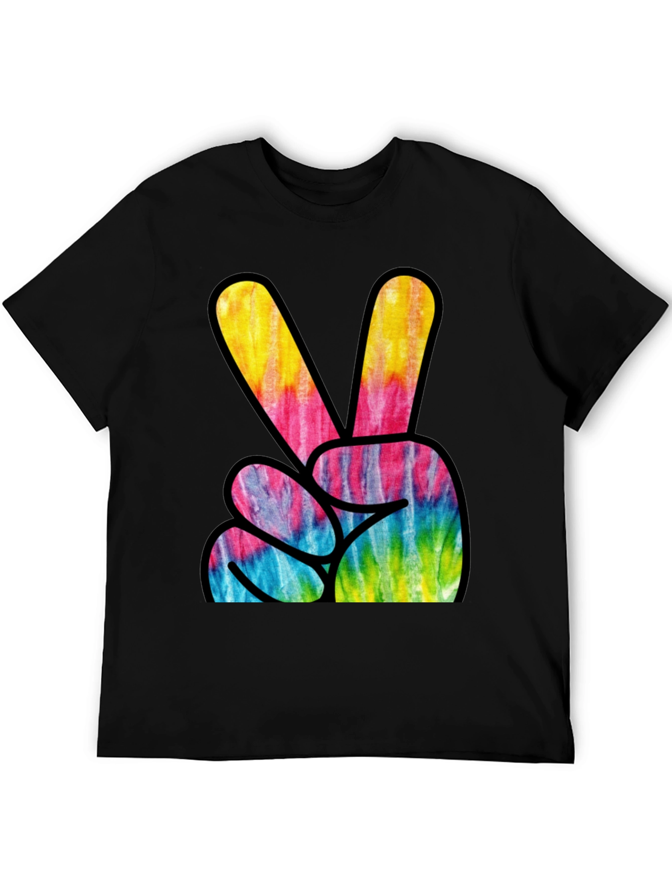 Peace Sign Tie-Dye Graphic T-Shirt