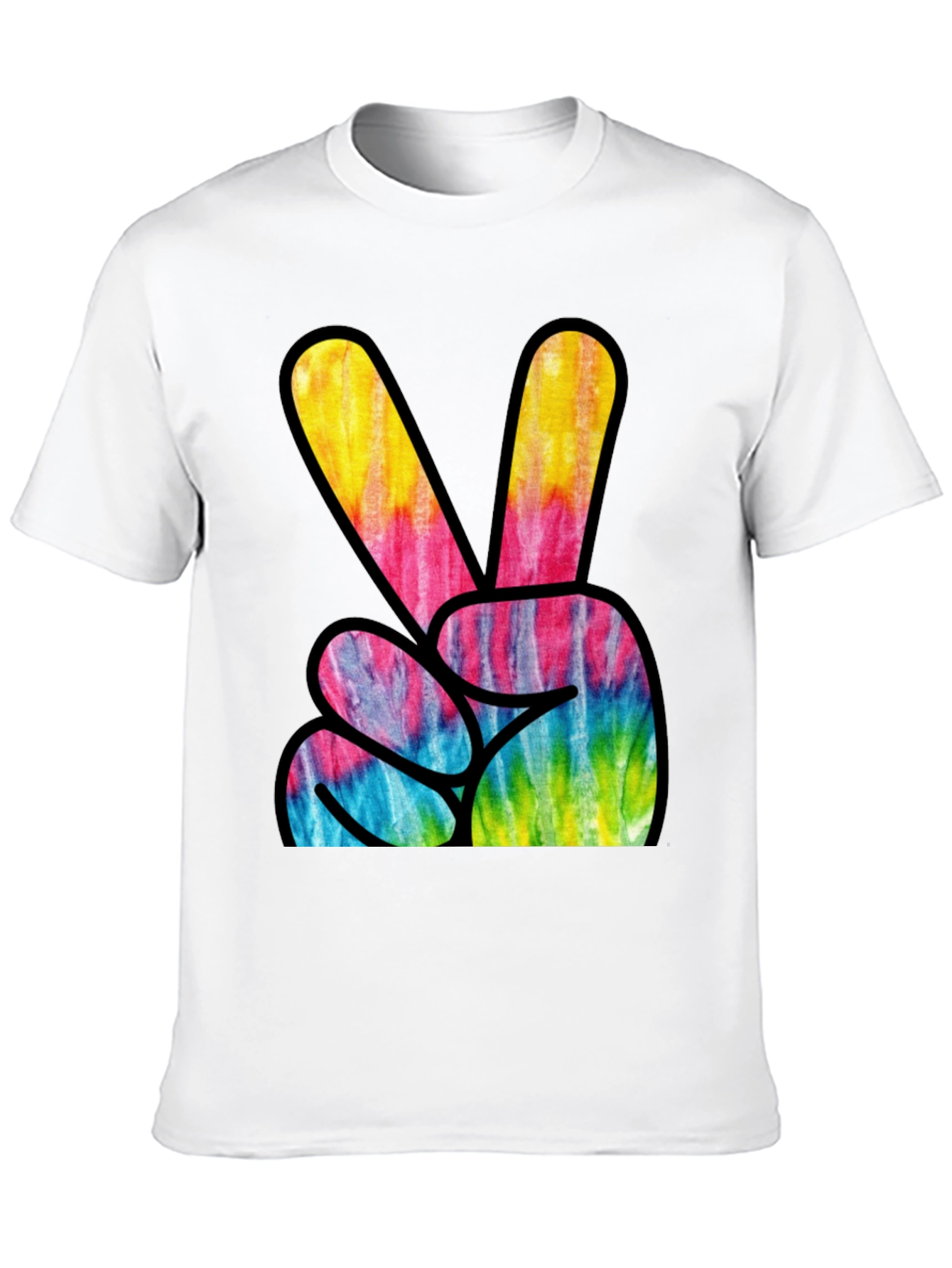 Peace Sign Tie-Dye Graphic T-Shirt