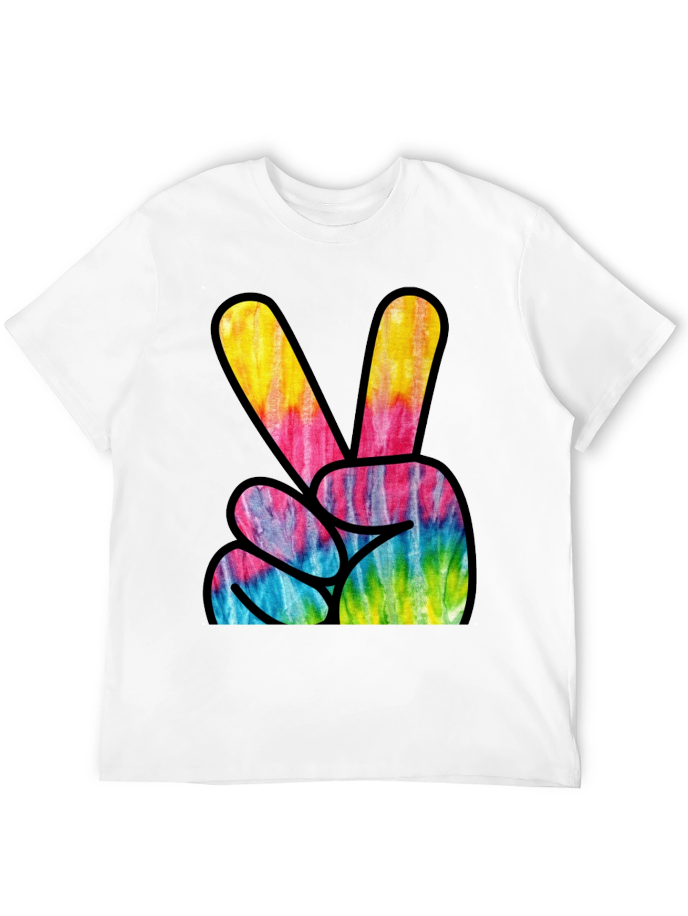 Peace Sign Tie-Dye Graphic T-Shirt