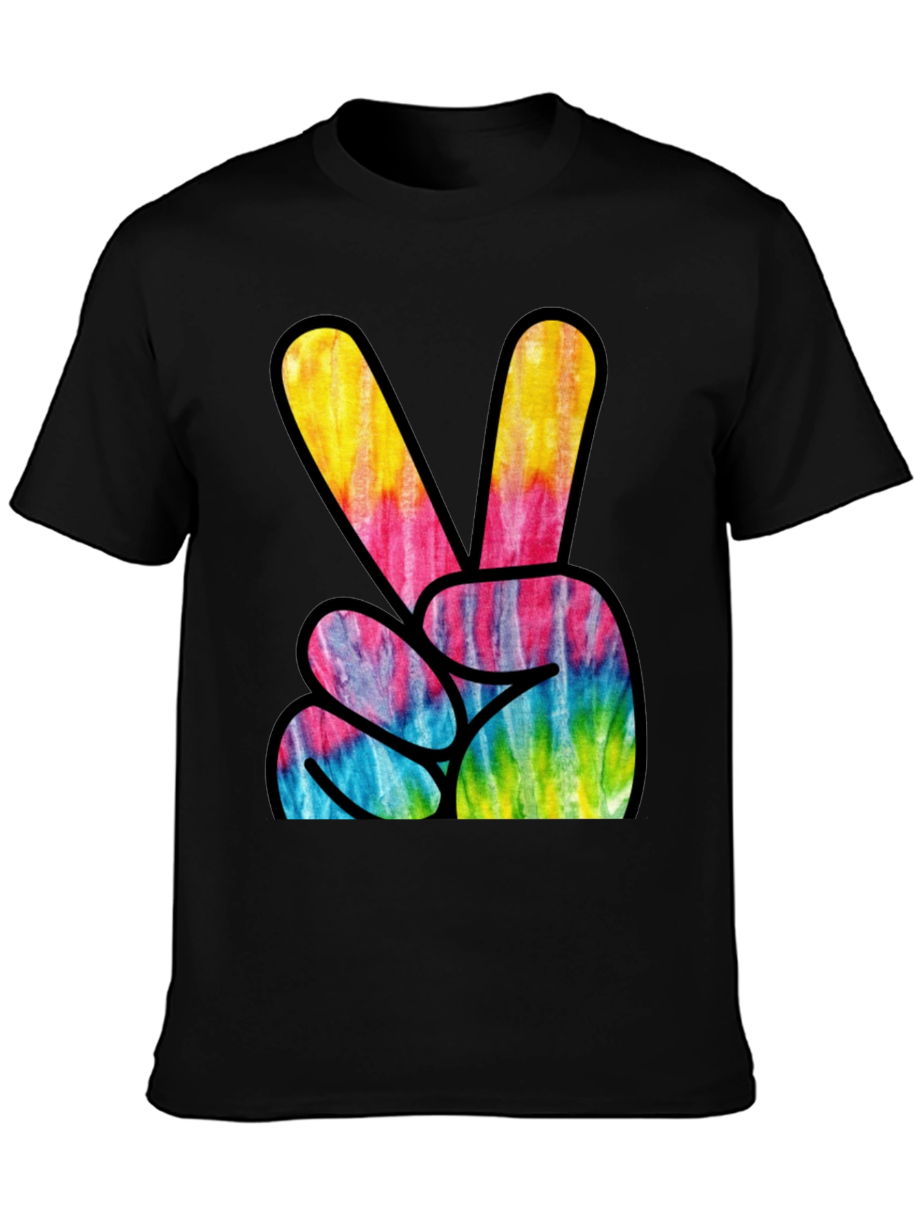 Peace Sign Tie-Dye Graphic T-Shirt