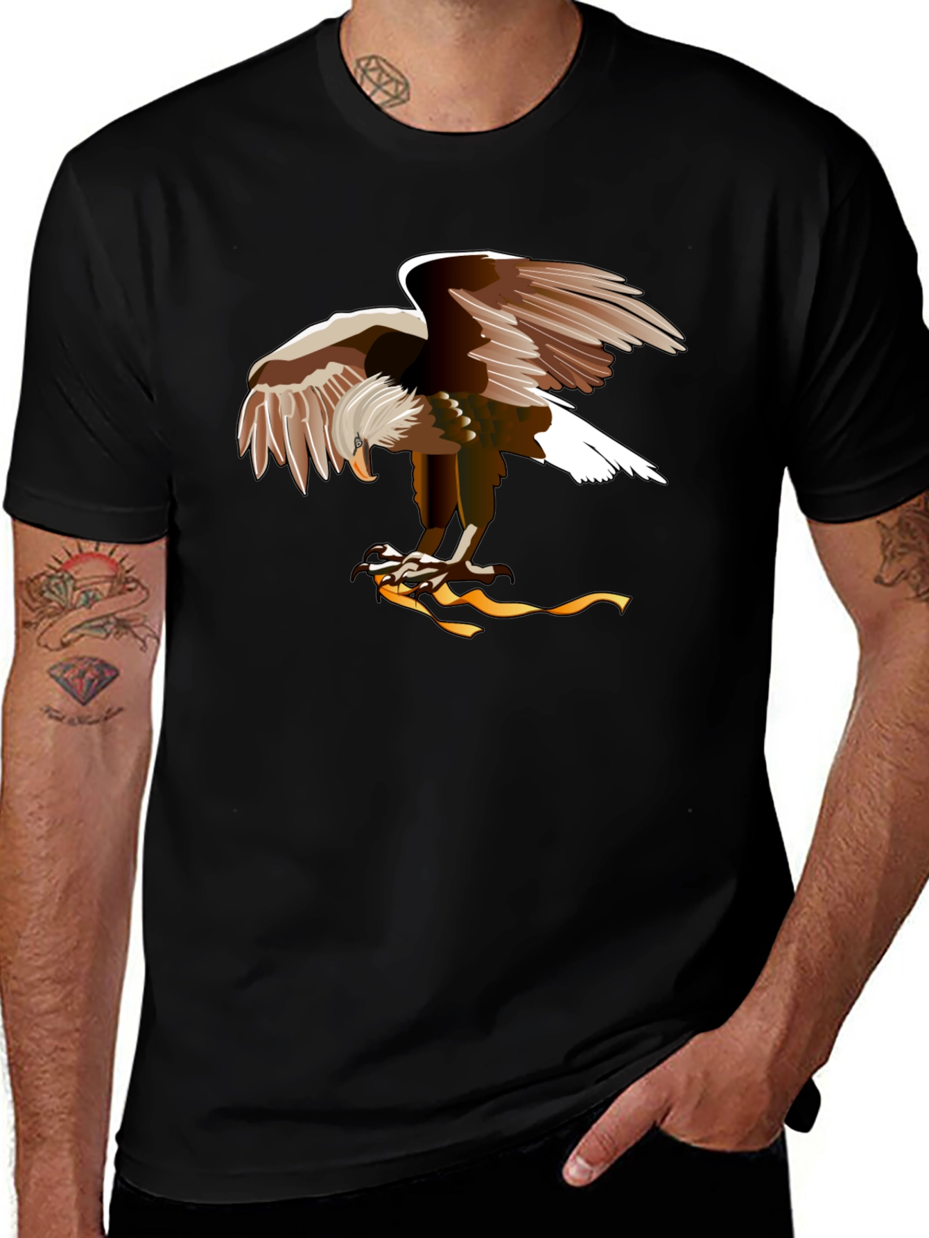 Eagle Graphic Black T-Shirt
