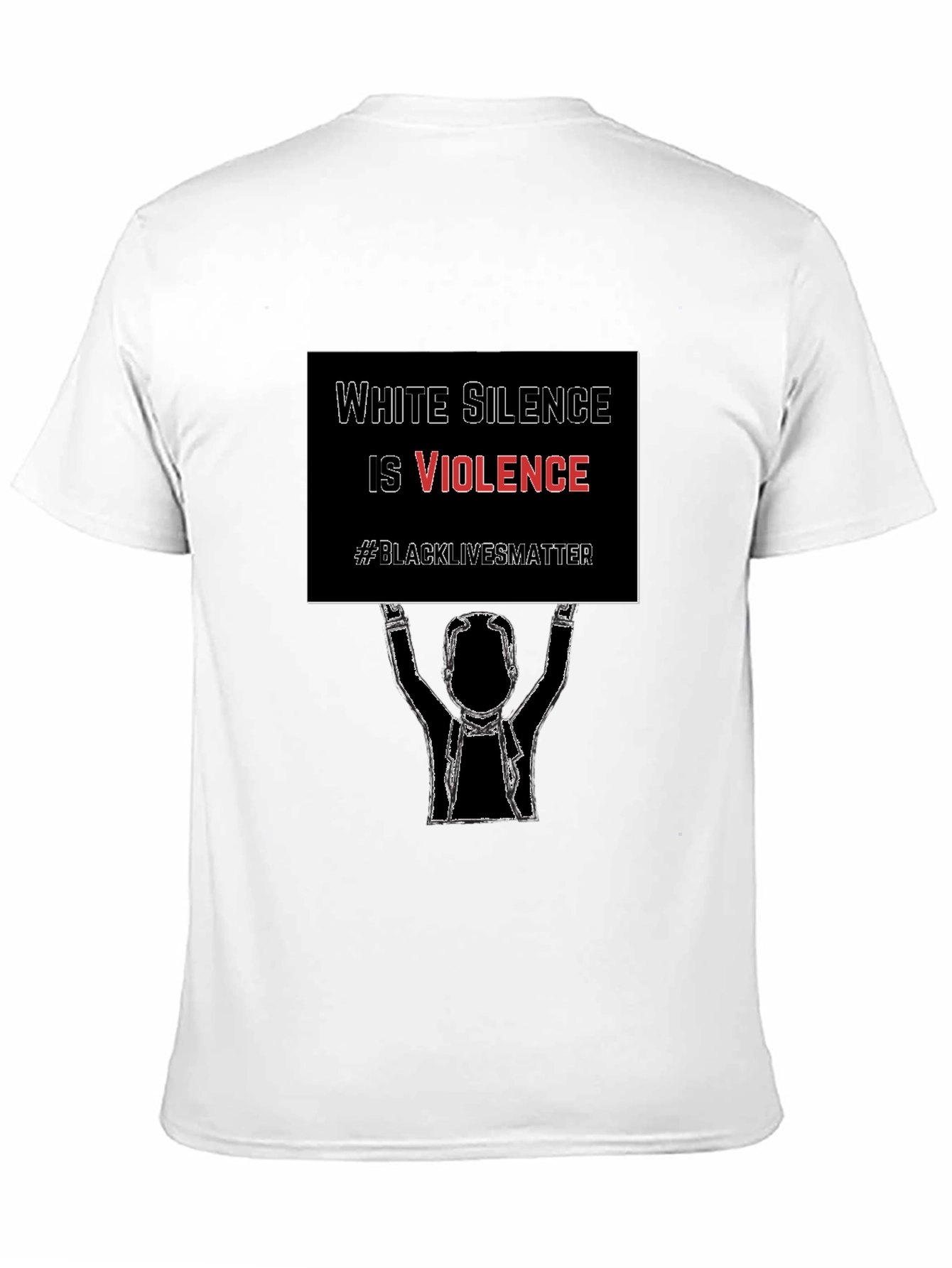 White Silence Is Violence Black T-Shirt