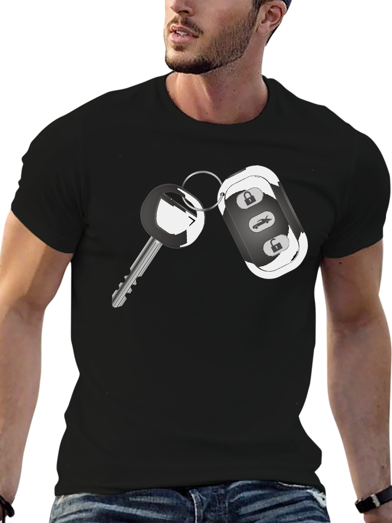 Car Key Graphic Tee - Cool Automotive Design Shirt