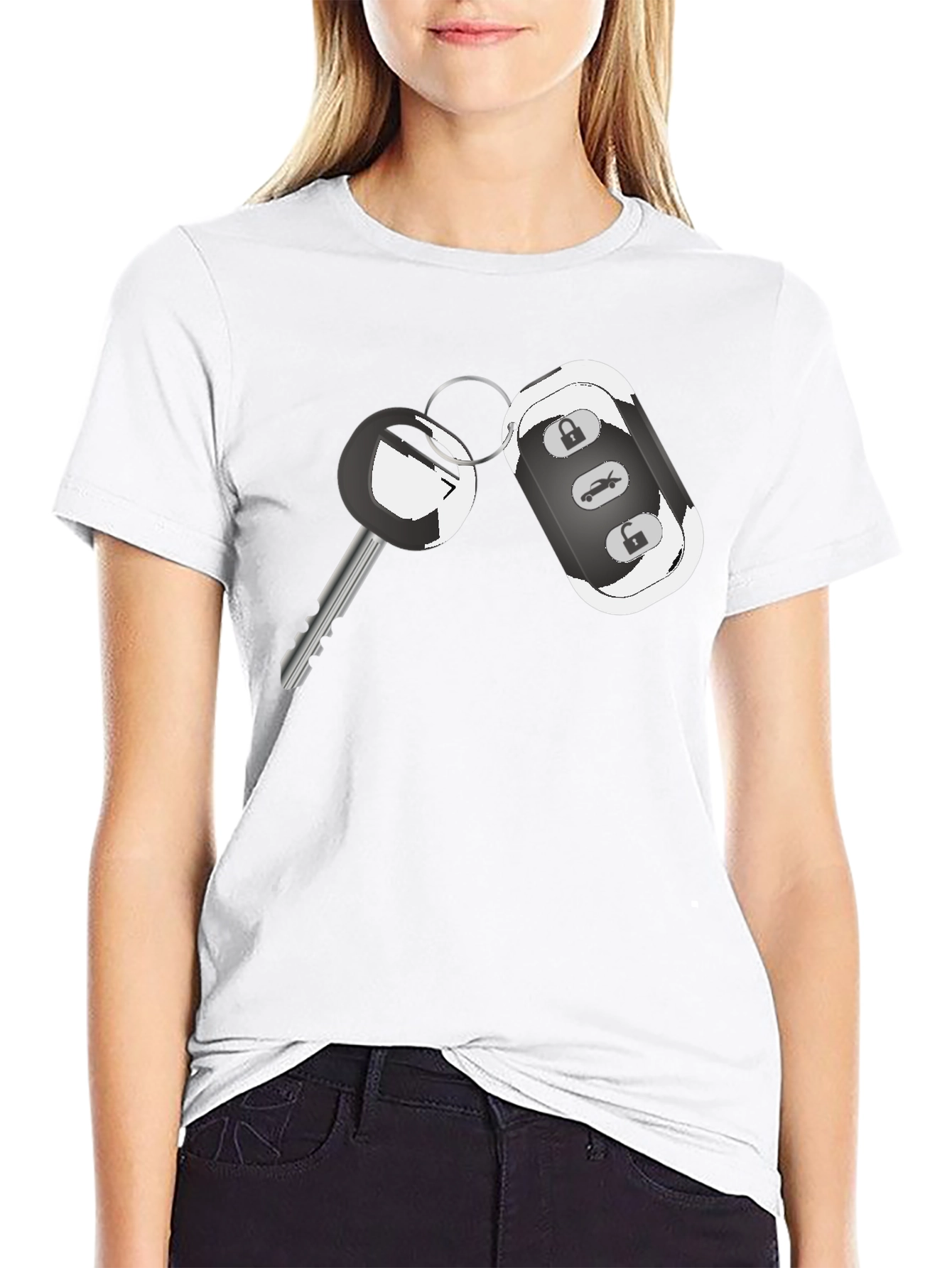 Car Key Graphic Tee - Cool Automotive Design Shirt