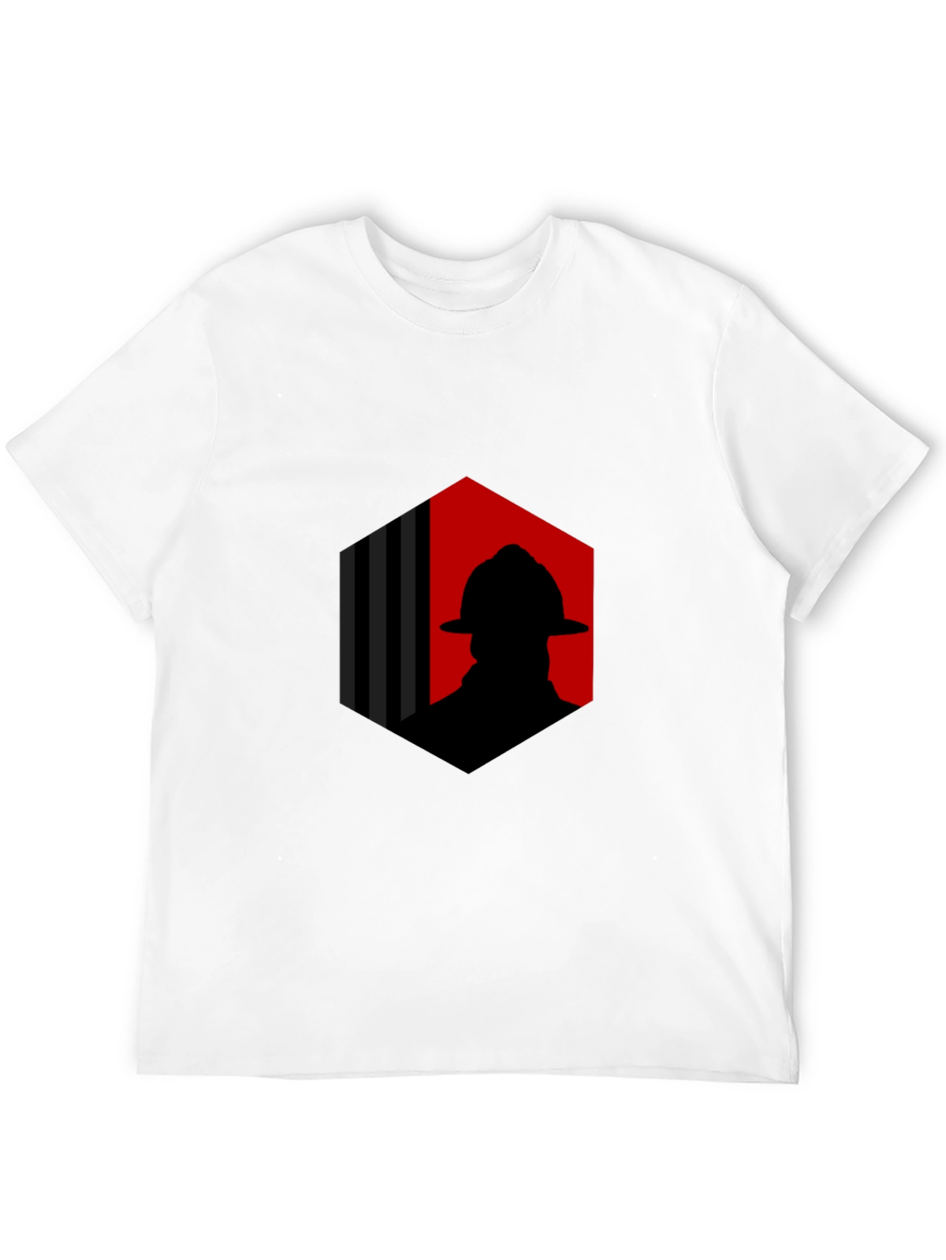 Firefighter Silhouette Graphic Tee