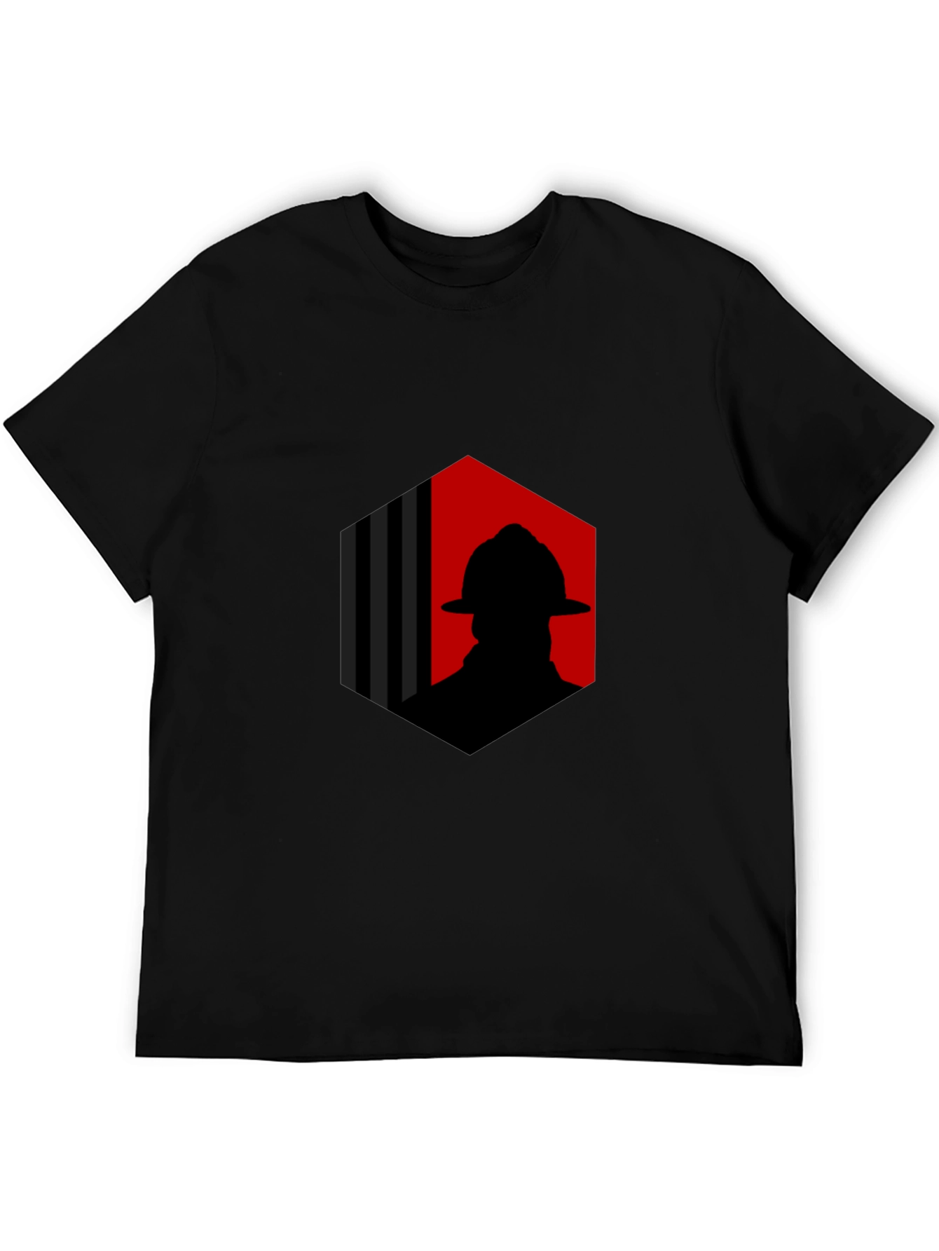 Firefighter Silhouette Graphic Tee