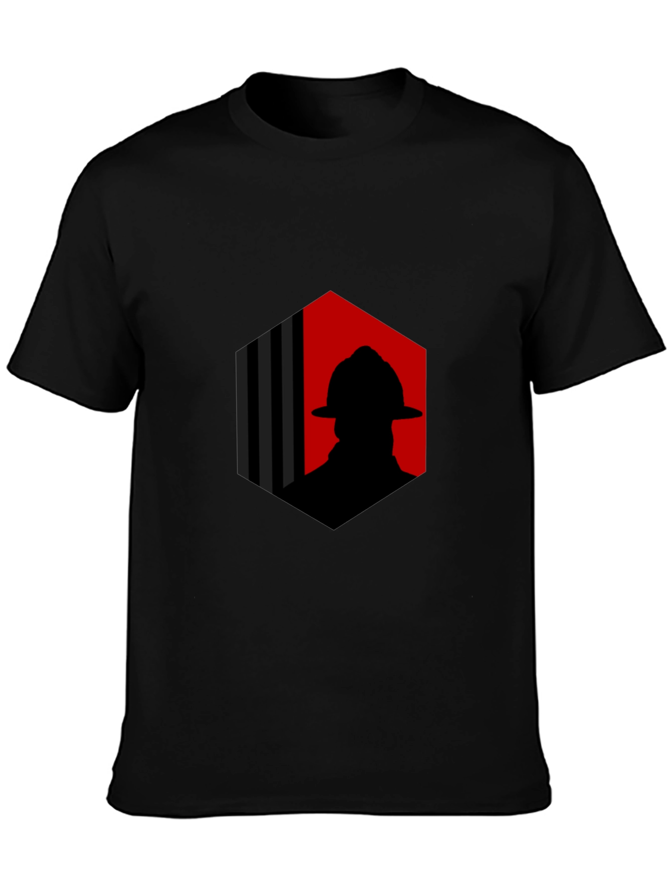 Firefighter Silhouette Graphic Tee