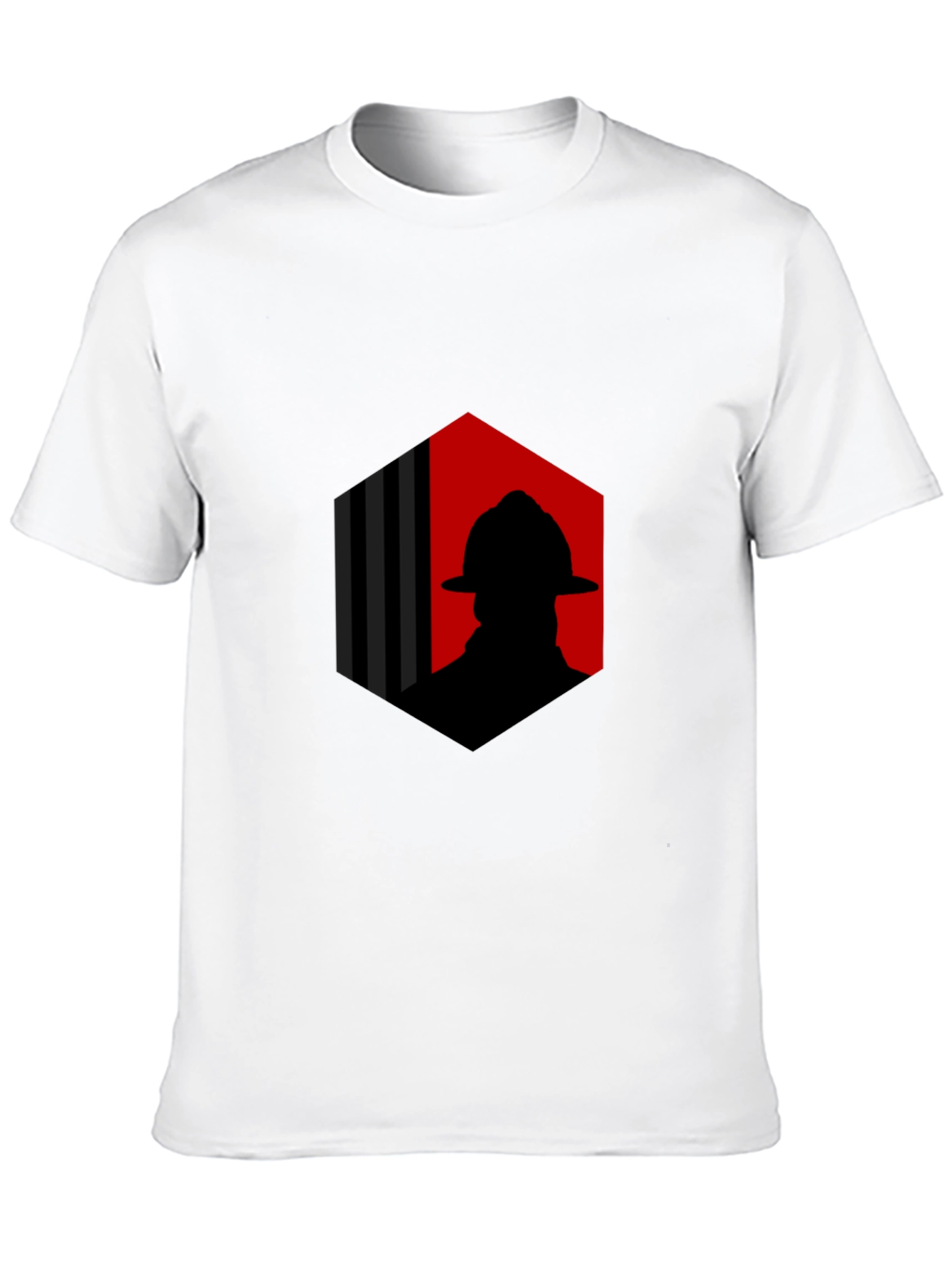 Firefighter Silhouette Graphic Tee