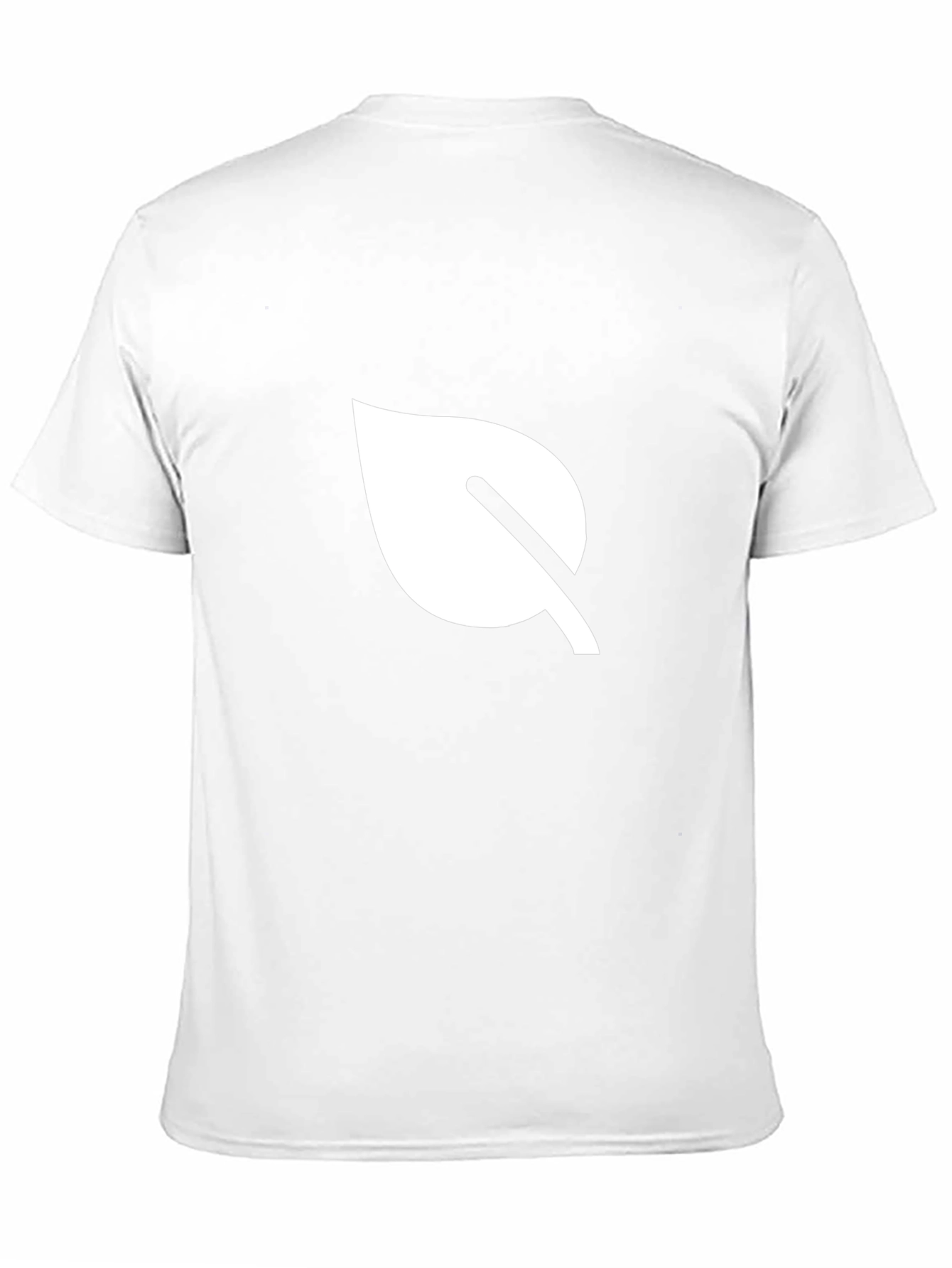 Minimalist Leaf Graphic Black T-Shirt